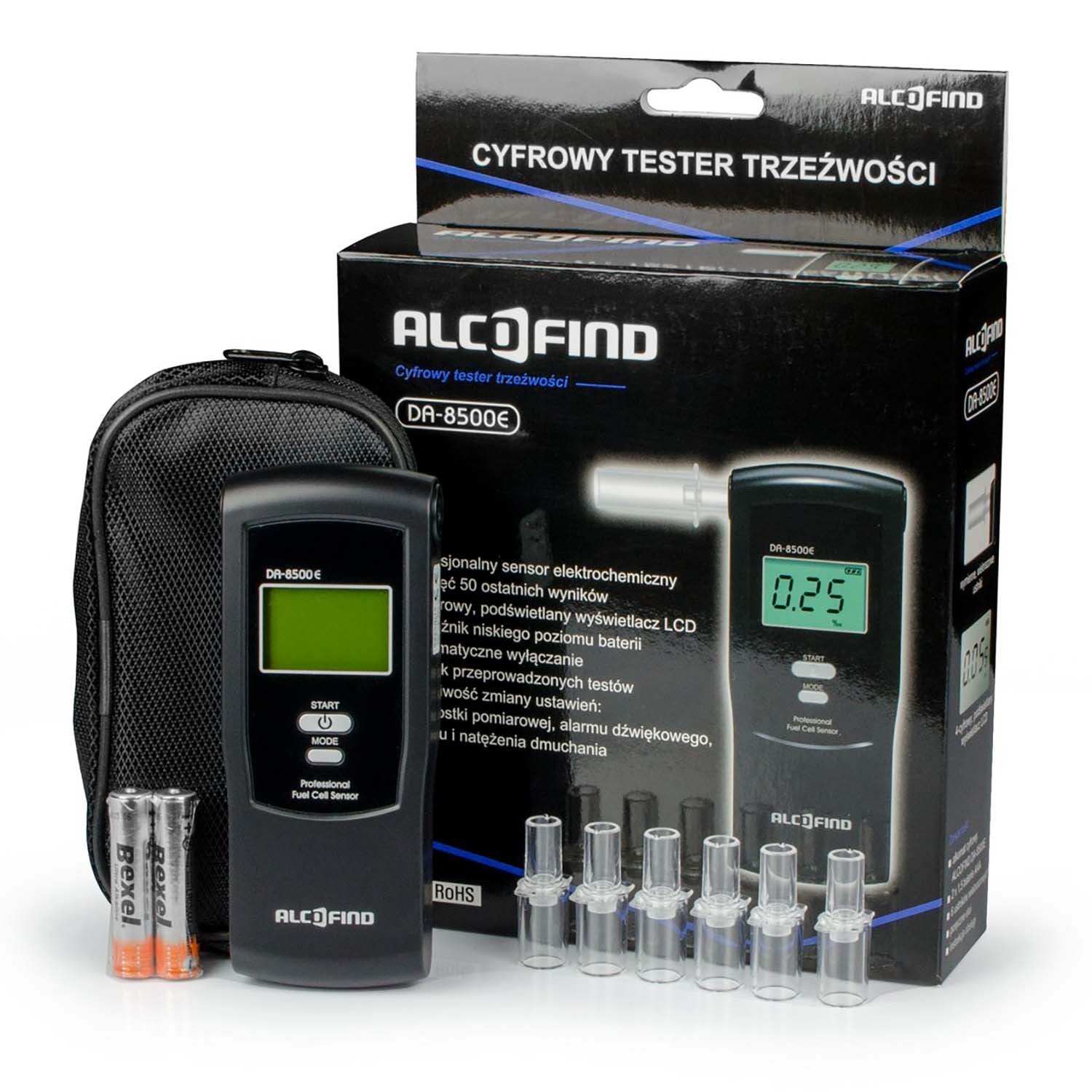 Elektrocheminis alkotesteris DA 8500E + burnos