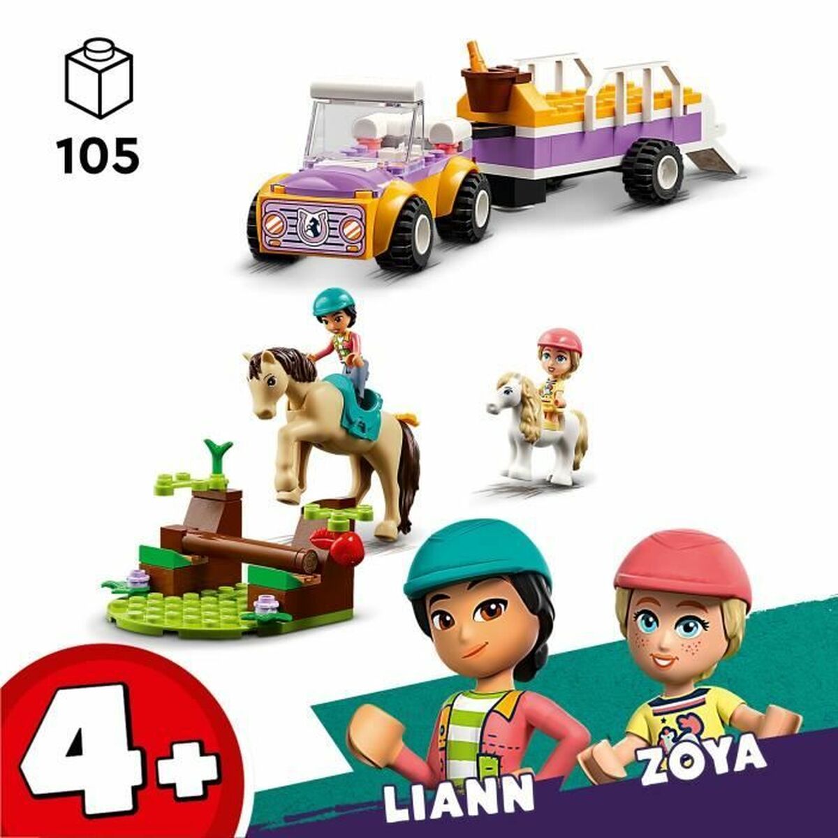 Statybos rinkinys Lego 42634 Horse & Pony Trailer Spalvotas 105 Dalys