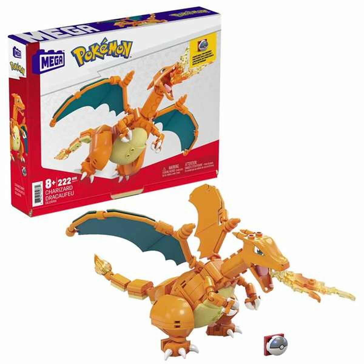 Statybos rinkinys Pokémon Mega Charizard 222 Dalys