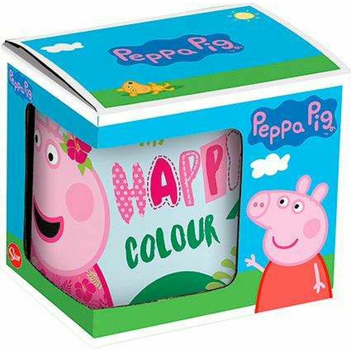 Puodelis Peppa Pig Having fun Keramikinis Šviesiai rožinis (350 ml)