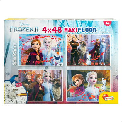 Vaikiška puzlė Frozen Dvipusis “Keturi viename” 48 Dalys 35 x 1,5 x 25 cm (6 vnt.)