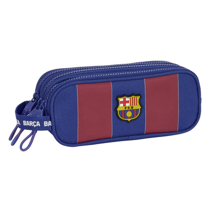 Dvigubas penalas F.C. Barcelona Raudona Tamsiai mėlyna 21 x 8.5 x 7 cm