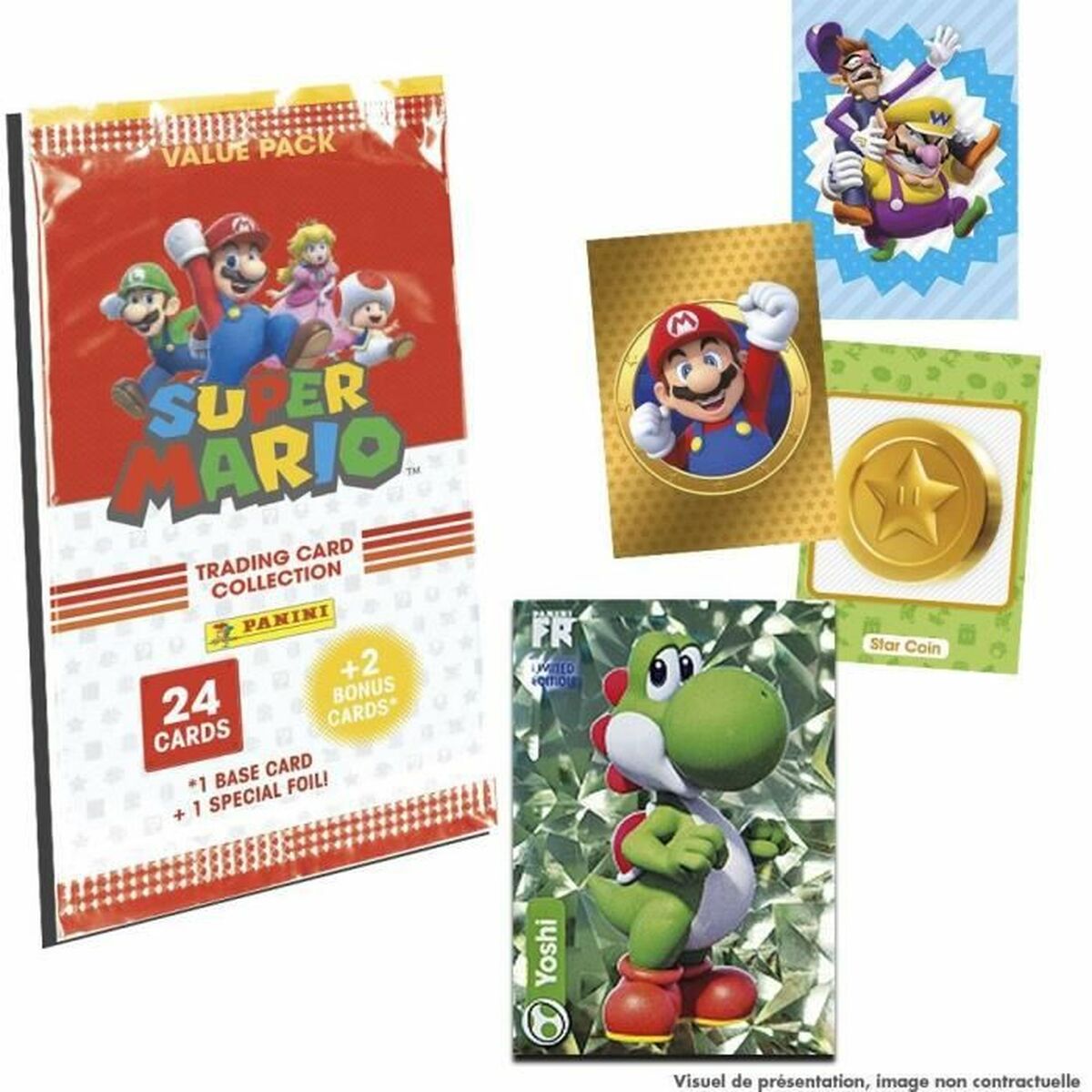 Lipdukų pakuotė Panini Super Mario Trading Cards (FR)