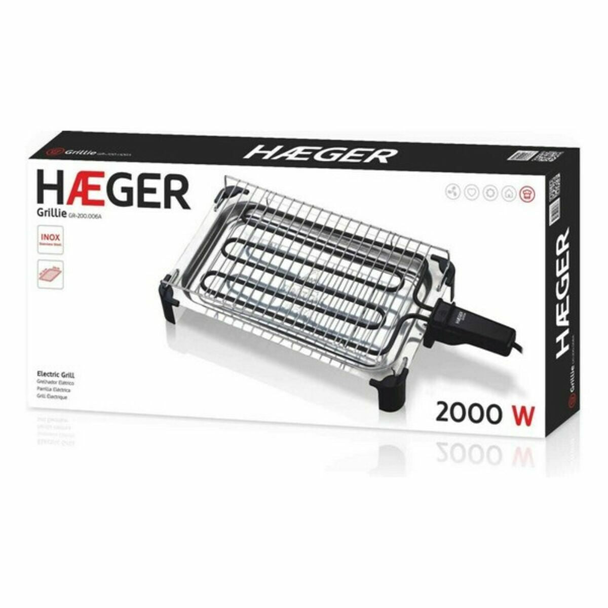 Mikrobangų krosnelė su kepsnine Haeger GR-200.006A Juoda 2000 W