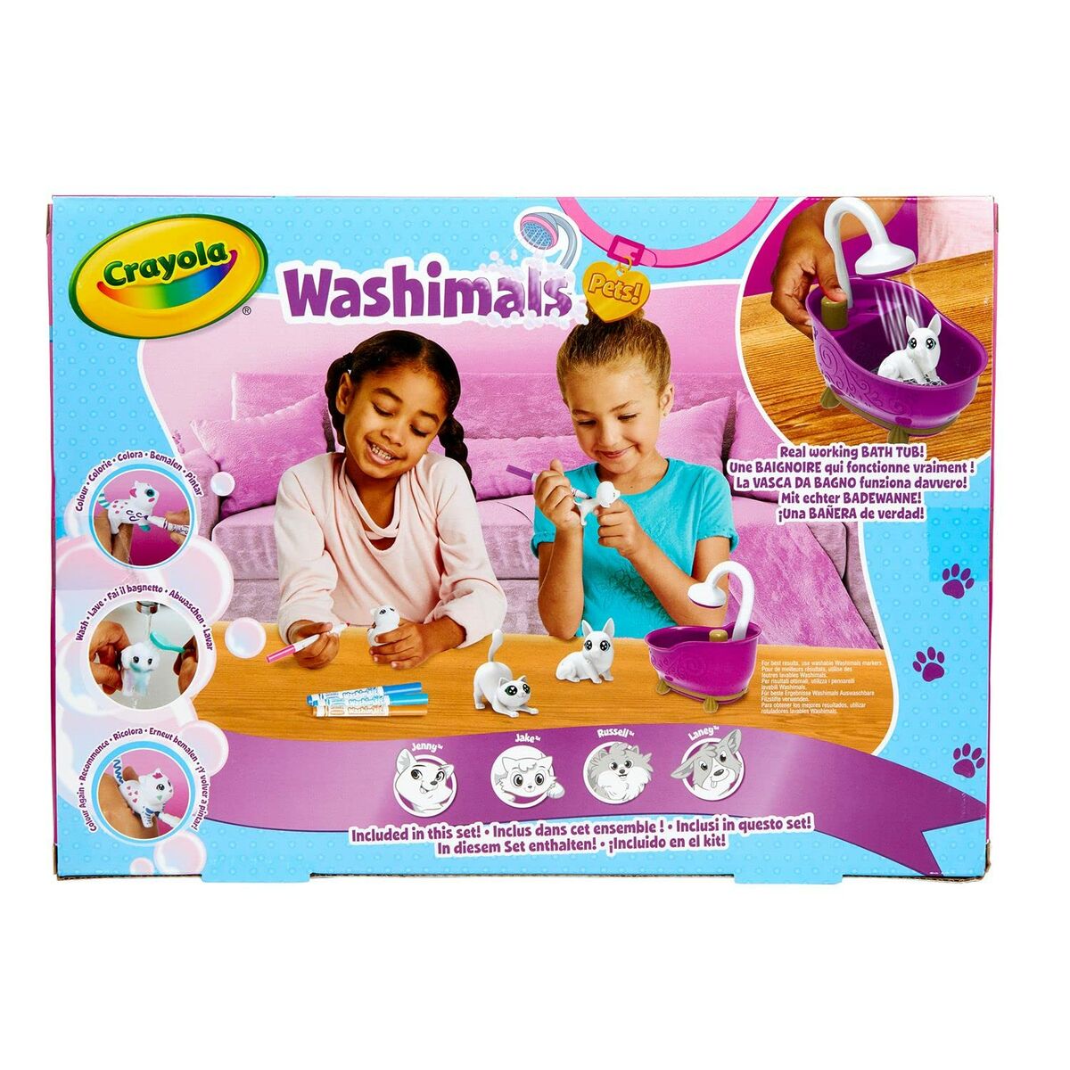 Playset Washimals Pets Crayola 74-7453 Vonia 6 Dalys