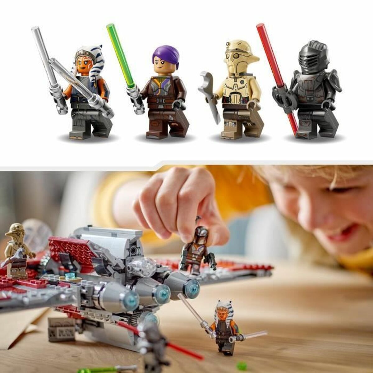 Statybos rinkinys Lego Star Wars 75362 Ahsoka Tano's T6 Jedi Shuttle Spalvotas 599 Dalys