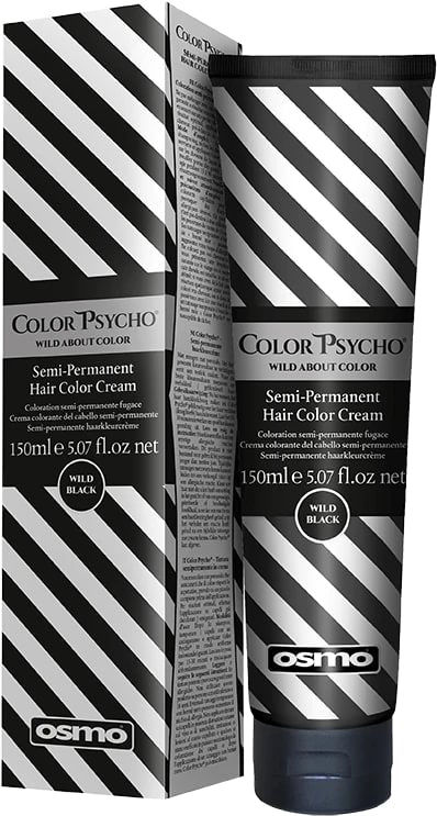 Osmo Color Psycho pusiau nuolatinės plaukų dažai, kremas Wild Black 150ml