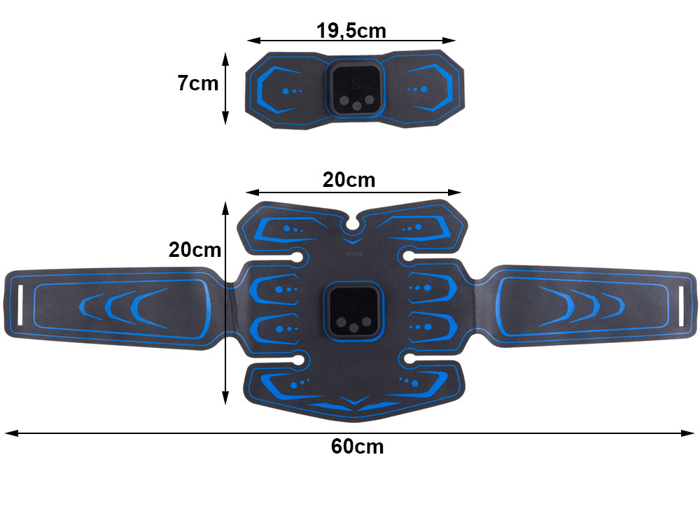 Elektrostimulatorius 3x ems pilvo raumenų stimuliatorius