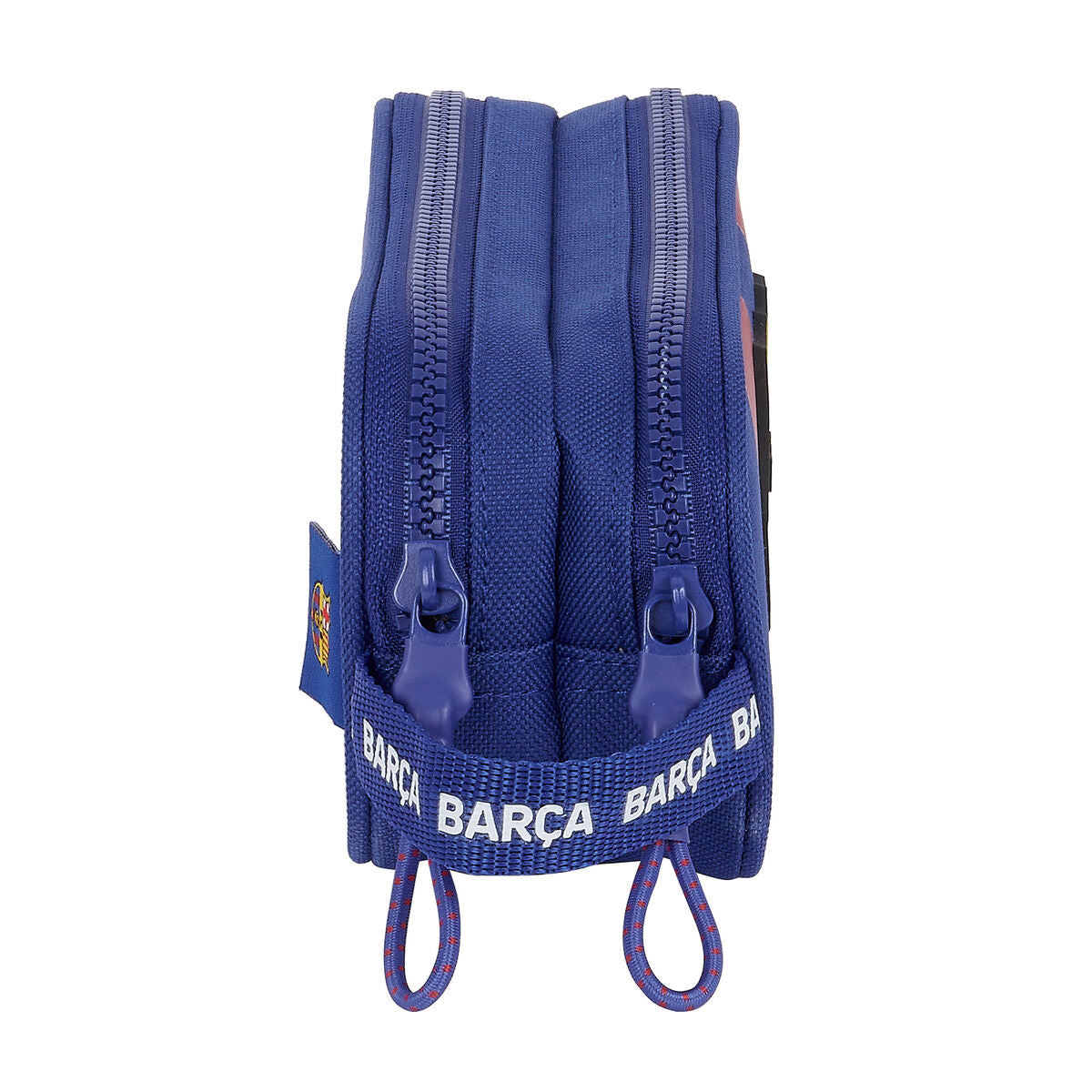 Dvigubas penalas F.C. Barcelona Raudona Tamsiai mėlyna 21 x 8 x 6 cm