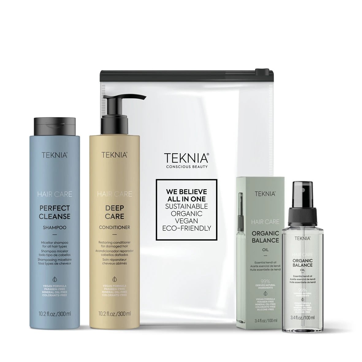 Lakme Teknia Sports Ritual Pack: šampūnas 300 ml + kondicionierius 300 ml + aliejus 100 ml