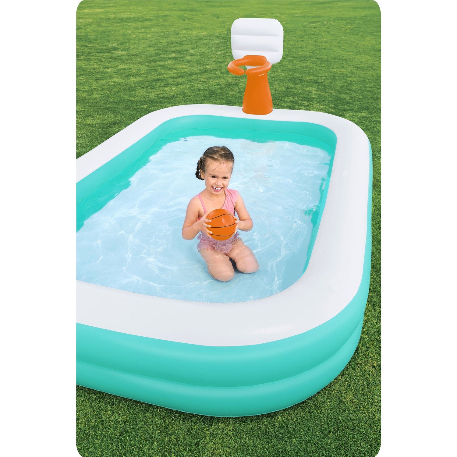 Dunk'N Splash 251 cm x 168 cm x 102 cm pučiamasis baseinas