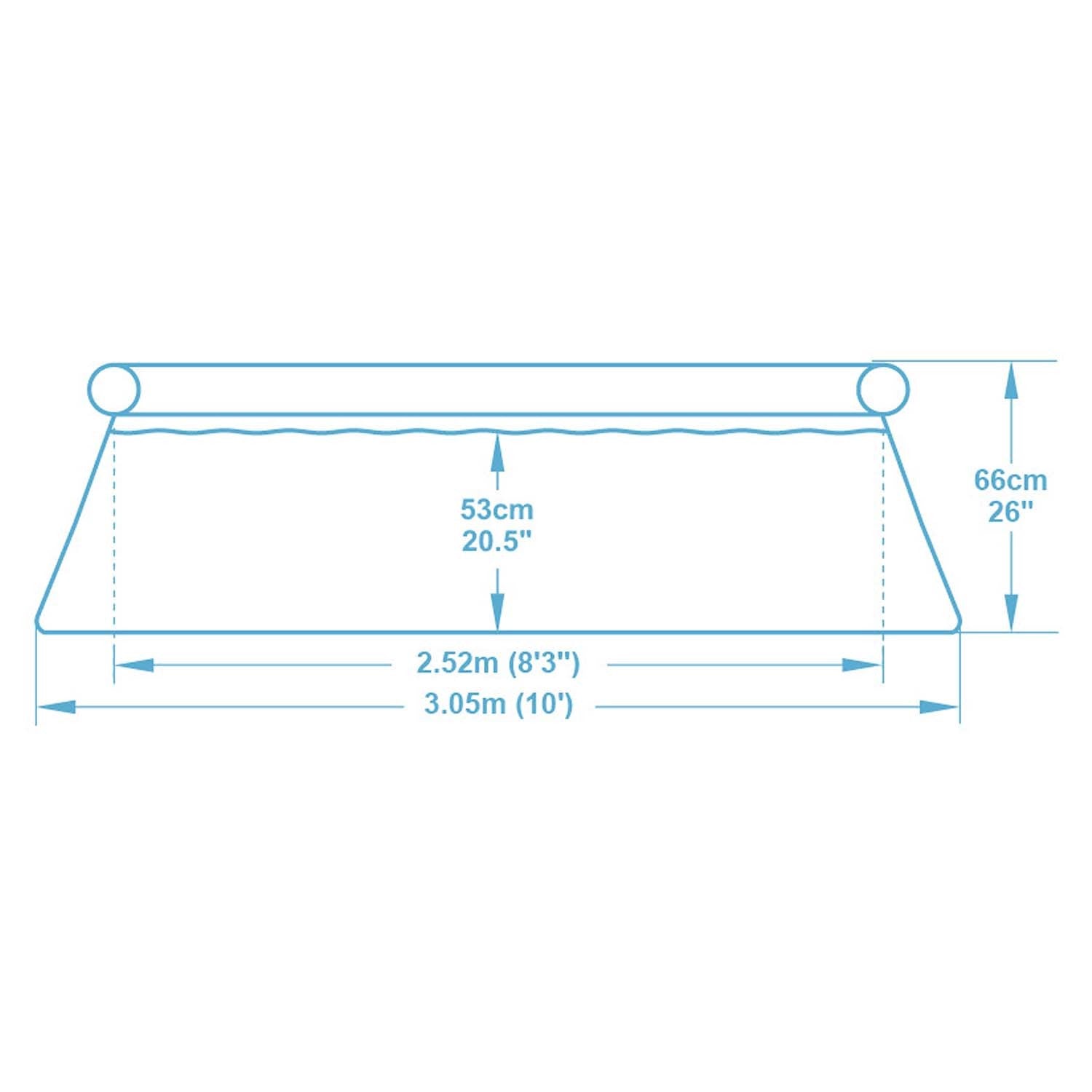 305 cm x 66 cm ploto baseinas
