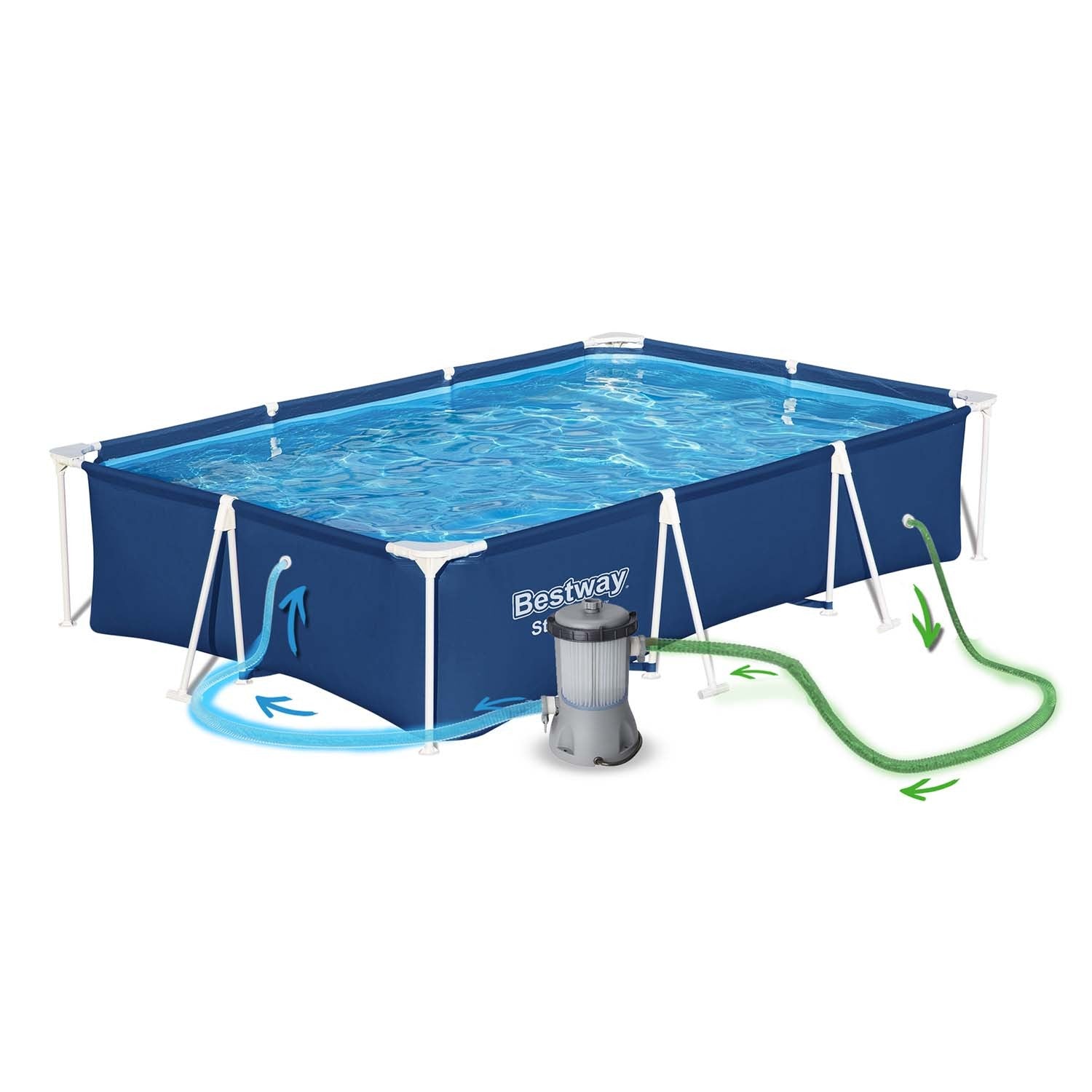 300 x 201 x 66 cm 16w1 Bestway 56404N stogo sodas