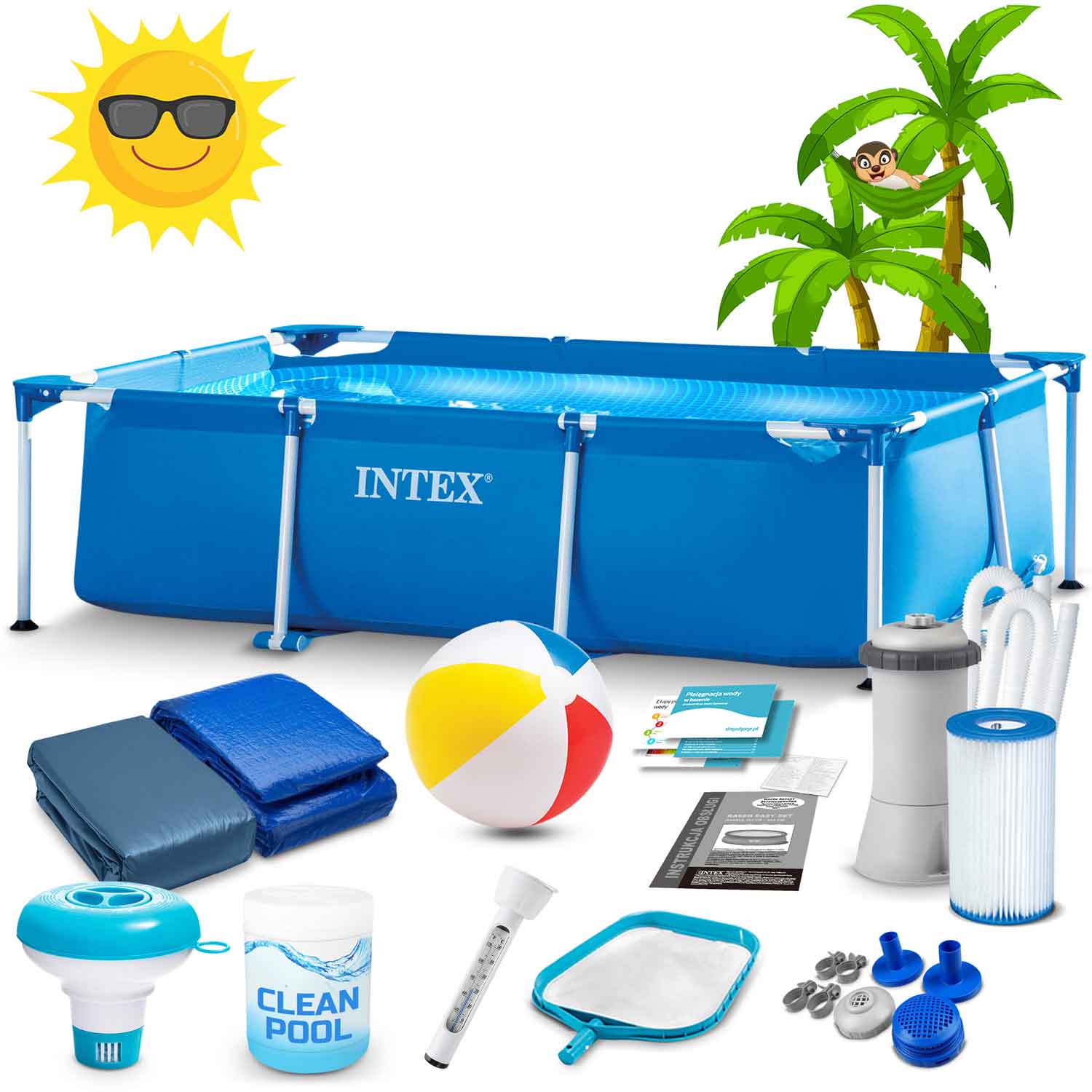 300 x 200 x 75 cm 15v1 karkasinis sodo baseinas INTEX 28272