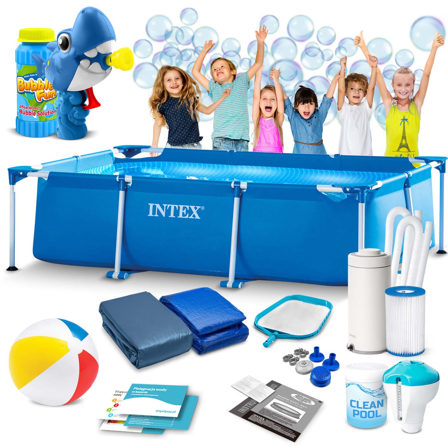 300 x 200 x 75 cm 15v1 INTEX 28272 karkasinis baseinas