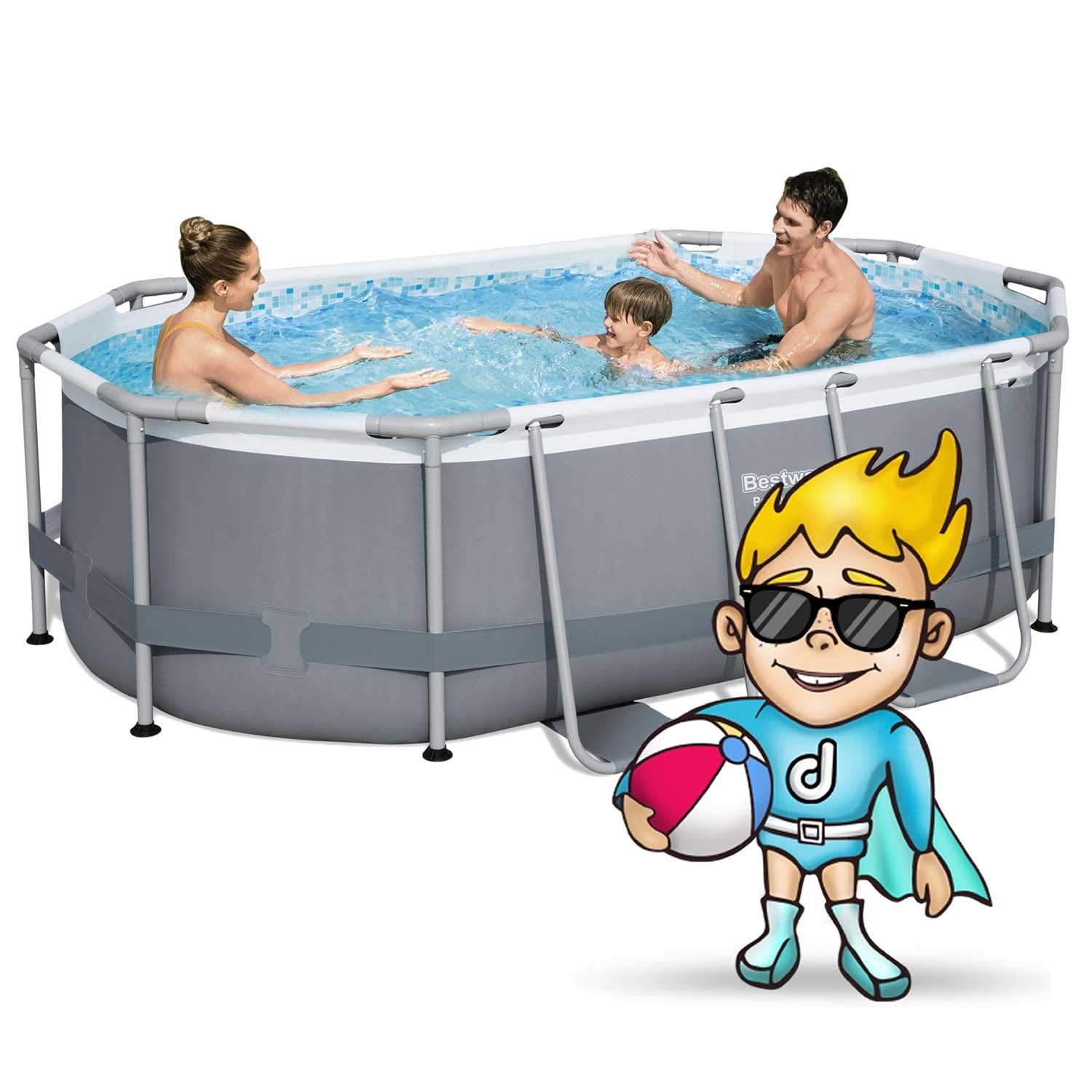 305 x 200 x 84 cm 10w1 Bestway 5614A karkasinis baseinas