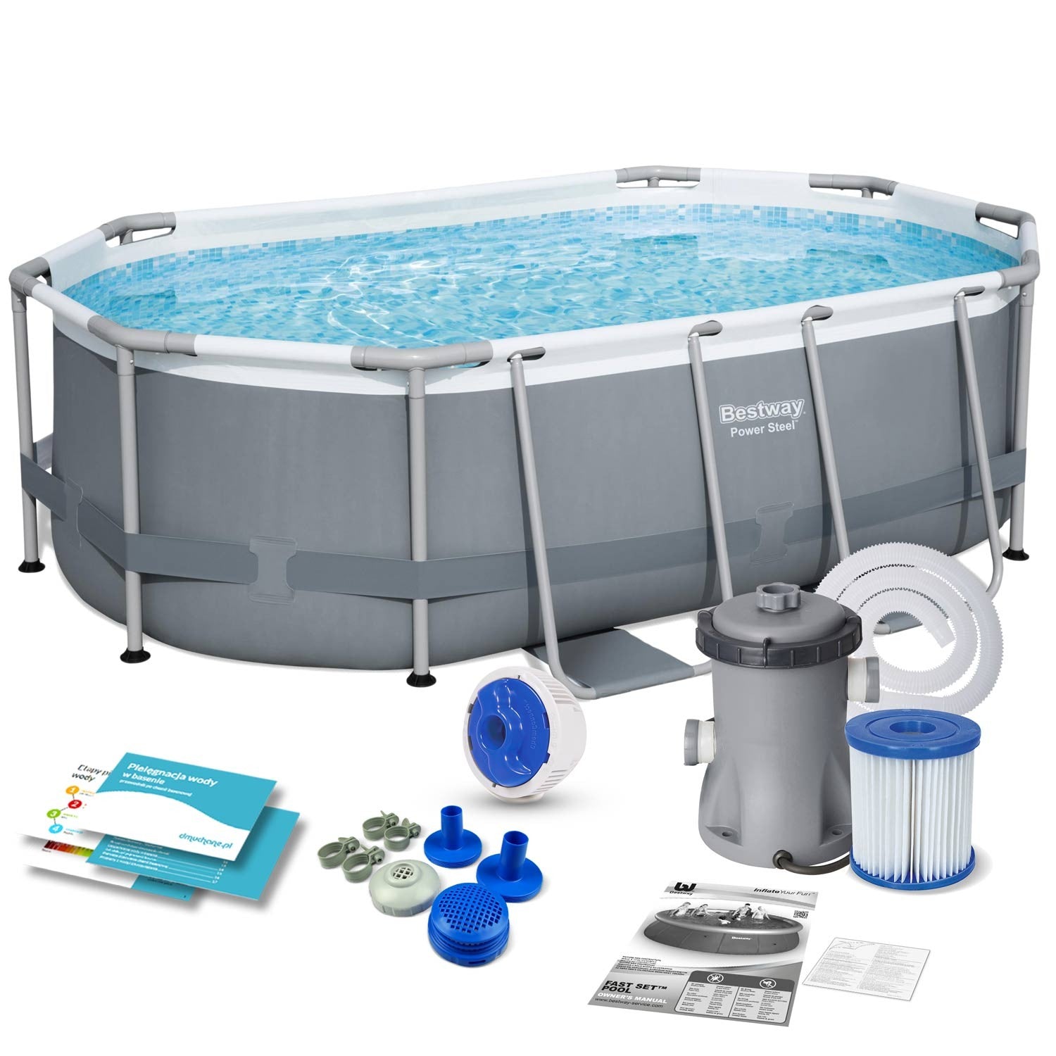 305 x 200 x 84 cm 10w1 Bestway 5614A karkasinis baseinas