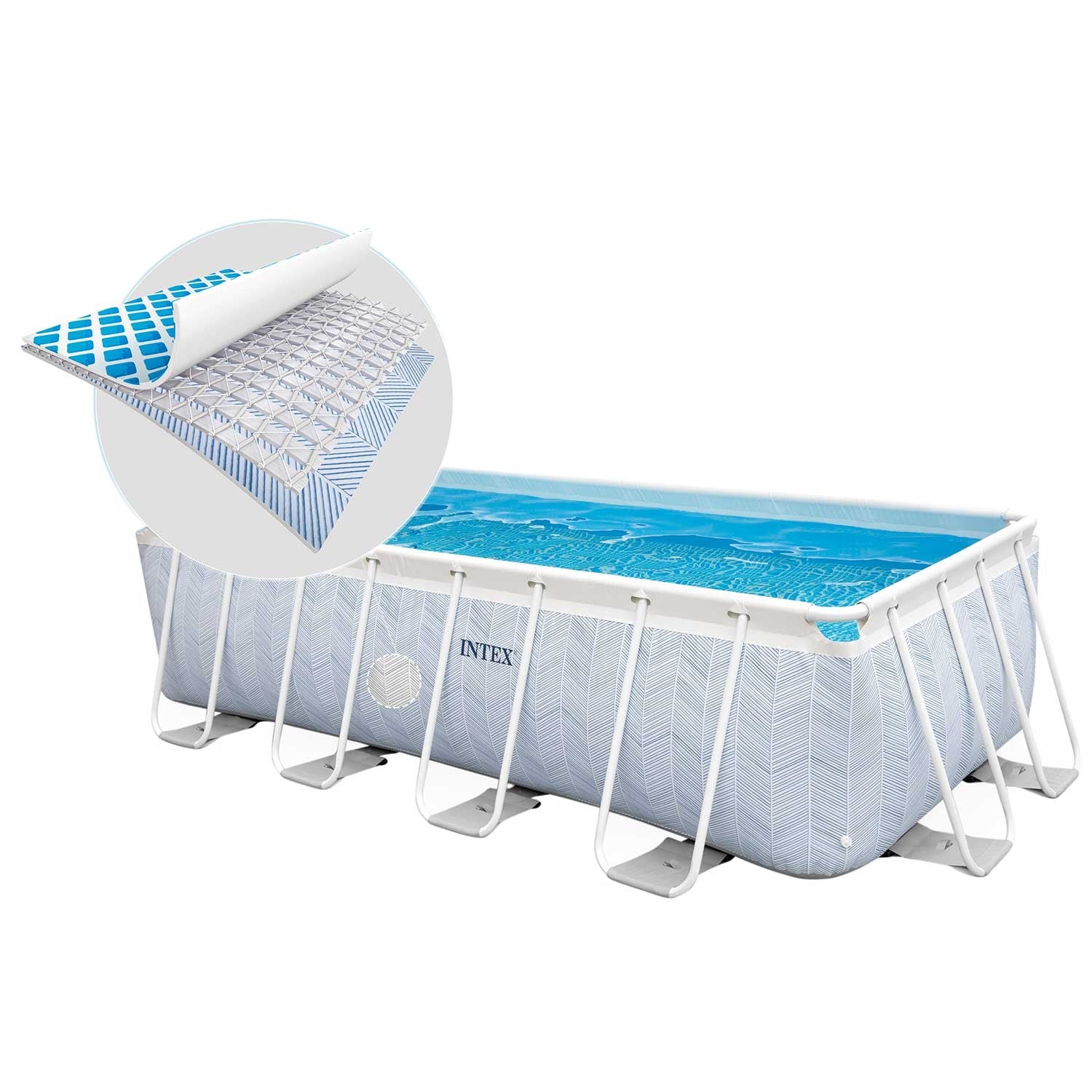 400 x 200 x 100 cm karkasinis lauko baseinas, 18v1 INTEX 26780 komplektas