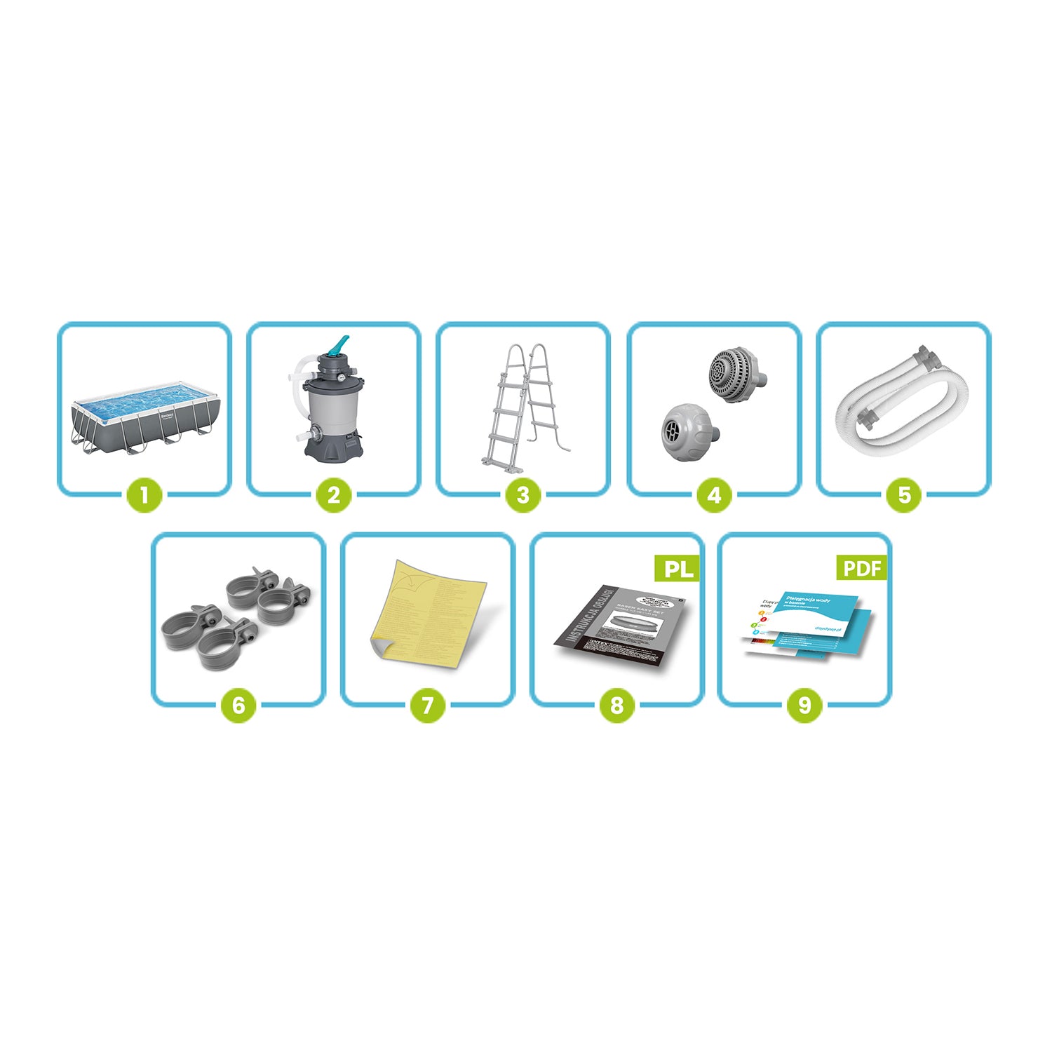 Bestway 56442 baseinas su stogu 404x201x100 cm (10w1)