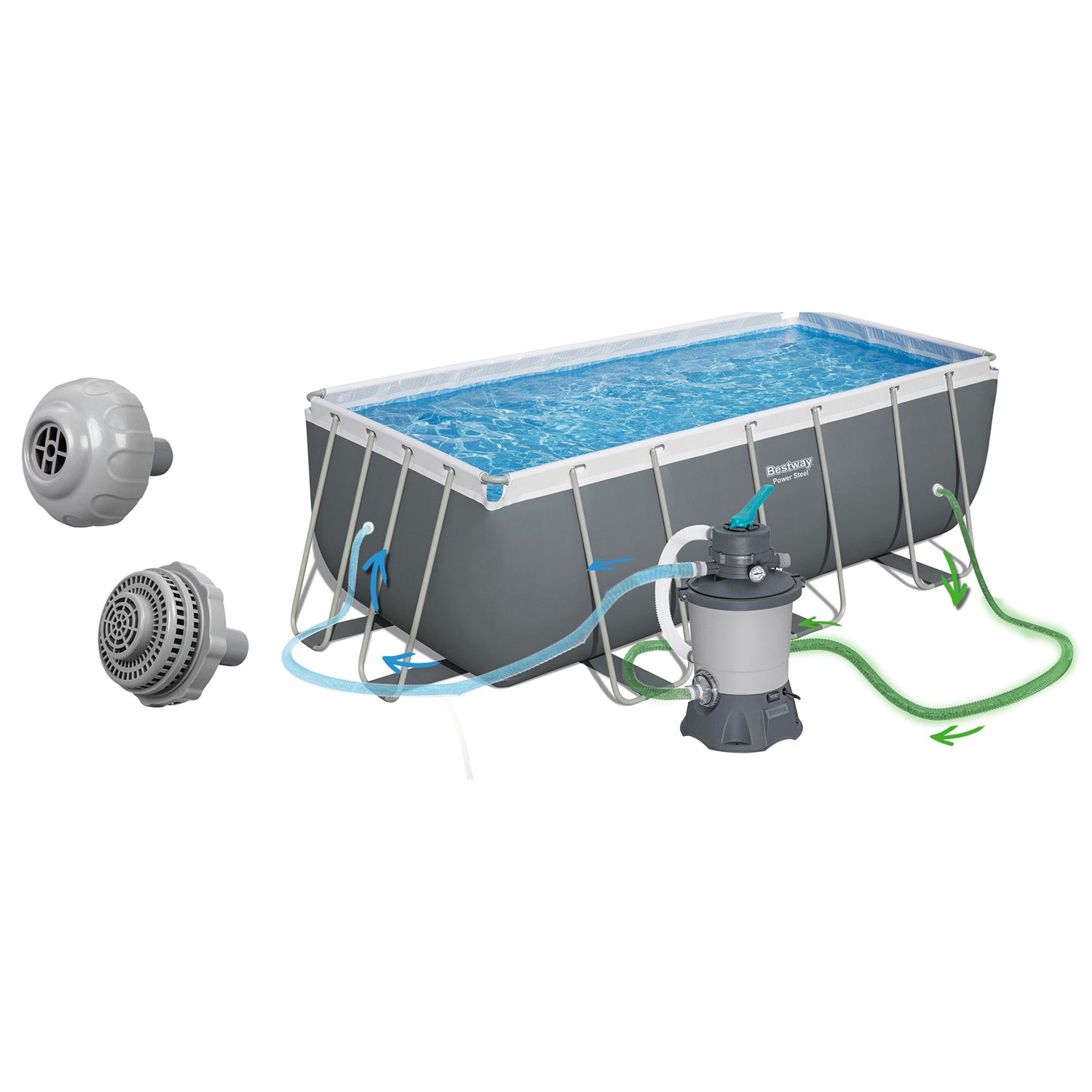 412x201x122 cm 17w1 Bestway 56457N stogų baseinas