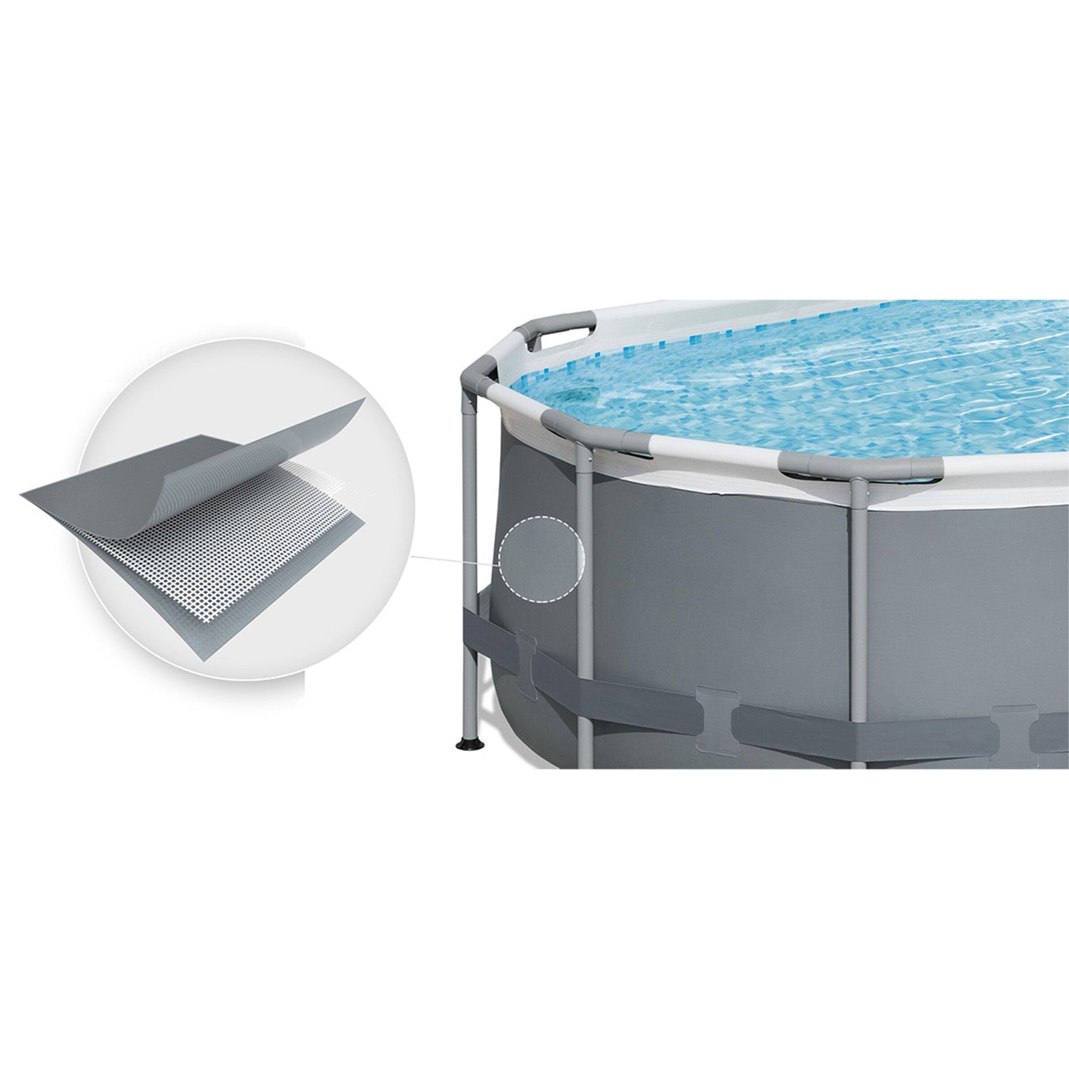 Stiklinis lauko baseinas 427 x 250 x 100 cm 18w1 Bestway 56620