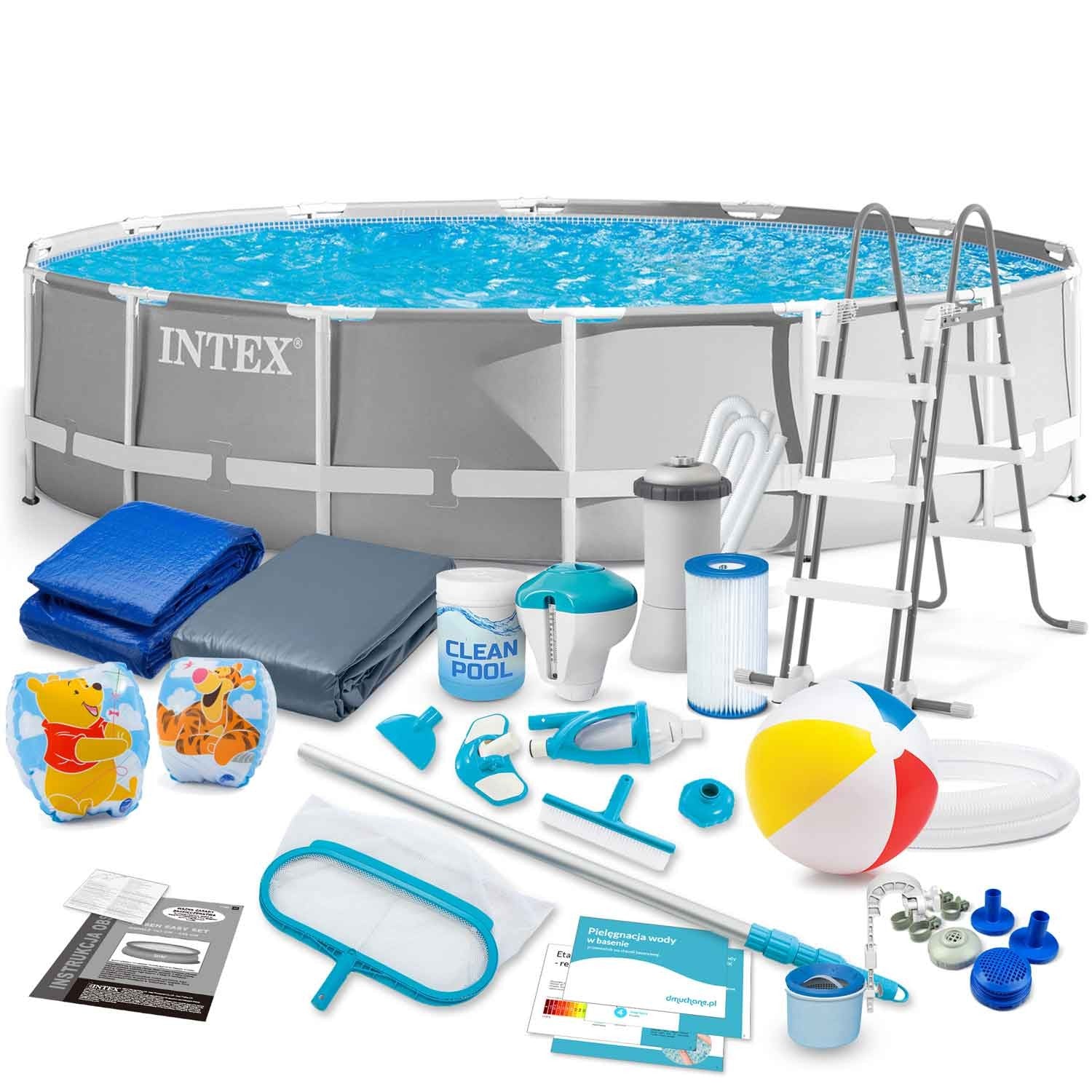 Stiklinis lauko baseinas 427 x 107 cm 21v1 INTEX 26720