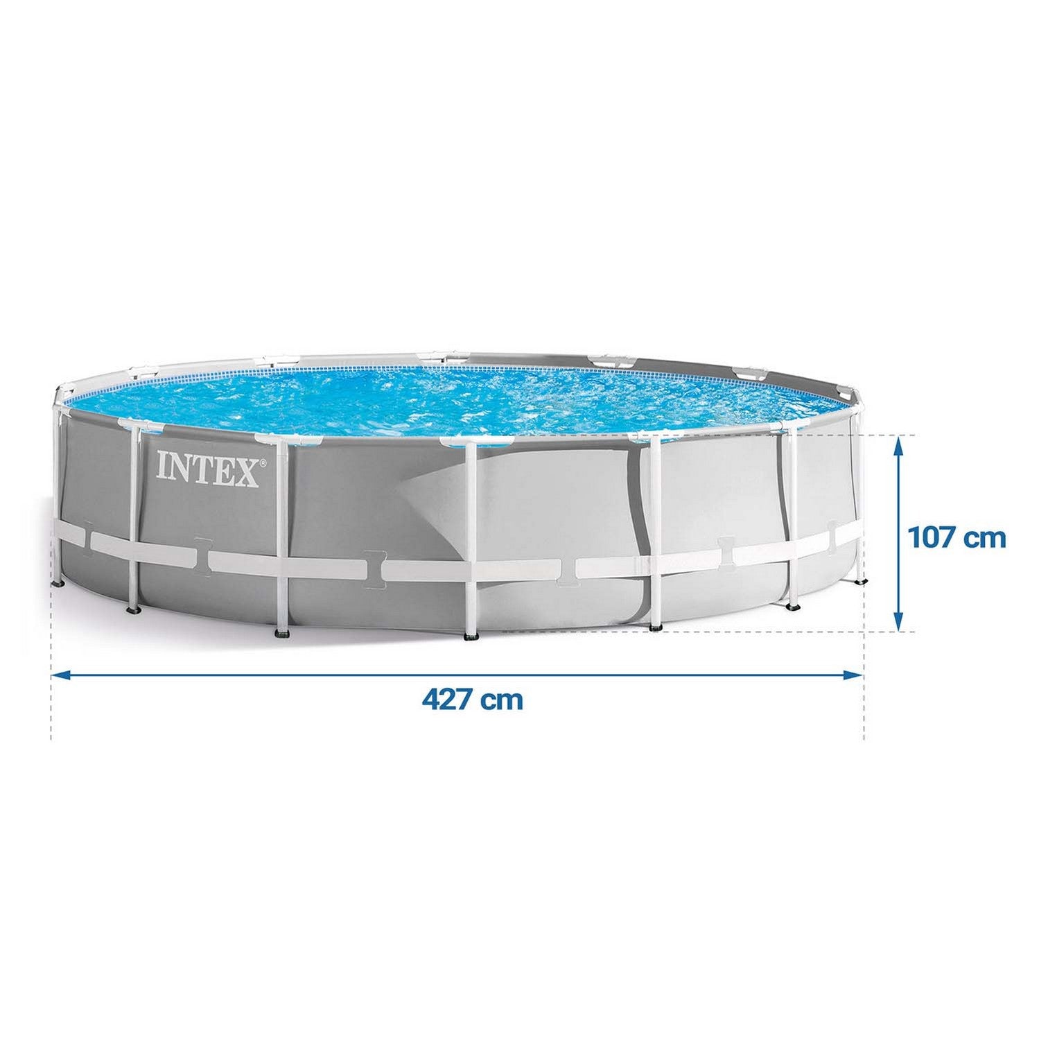 Stiklinis lauko baseinas 427 x 107 cm 21v1 INTEX 26720