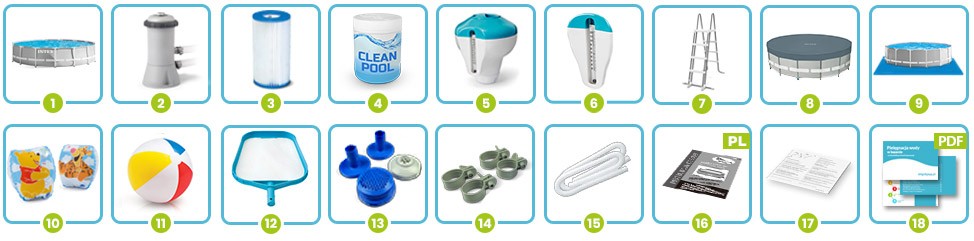 457 x 107 cm 18v1 INTEX 26724 karkasinis sodo baseinas