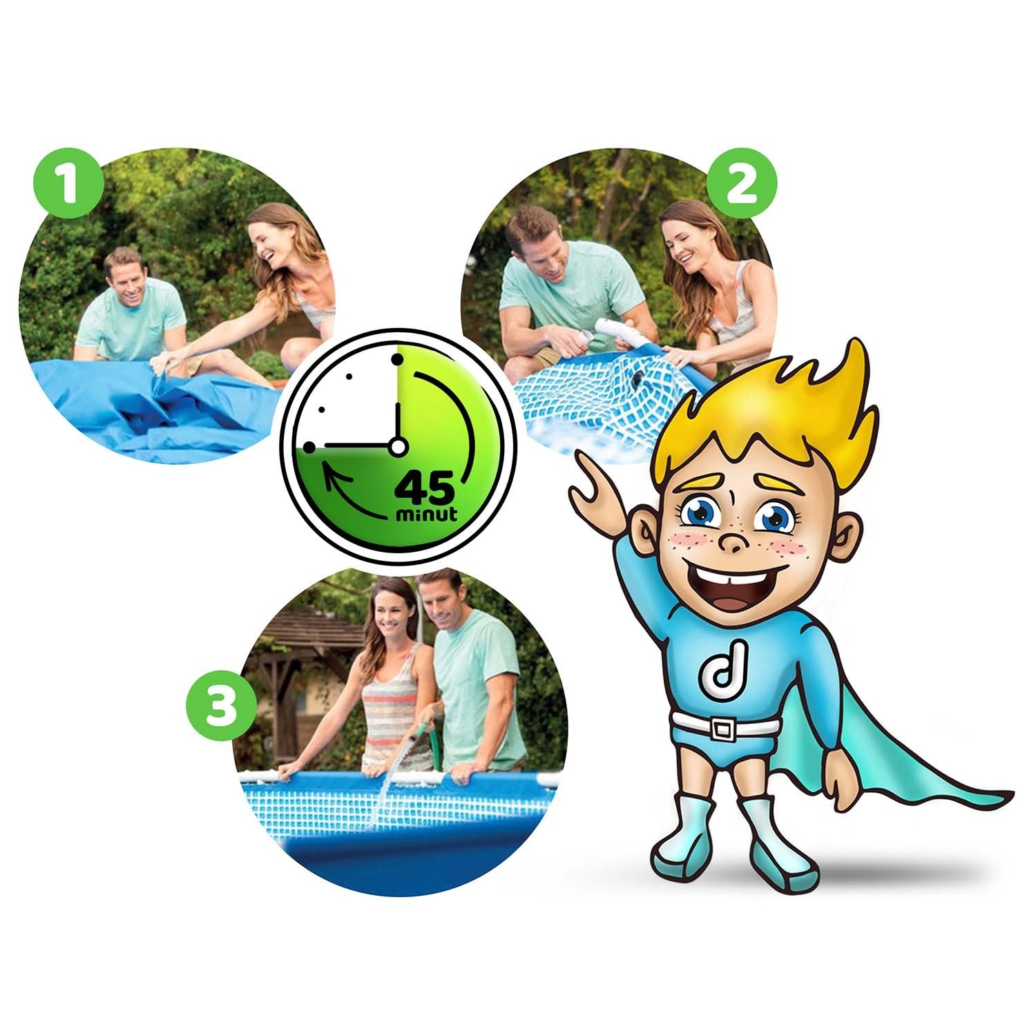 457 x 107 cm 21v1 INTEX 26724 karkasinis sodo baseinas