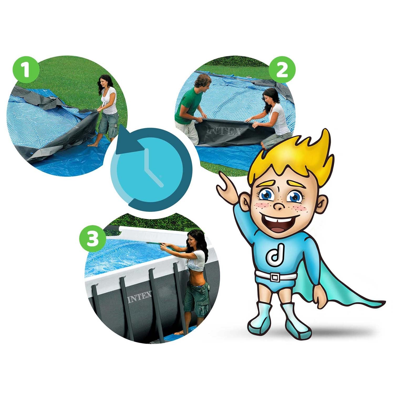 Plokštinis baseinas 488 x 305 x 107 cm 18w1 Bestway 56448 + burbuliukų mašina nemokamai