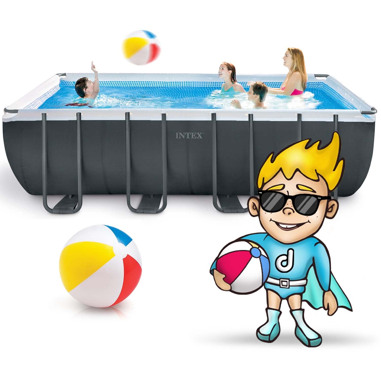 549 x 274 x 132 cm 21v1 karkasinis lauko baseinas INTEX 26356