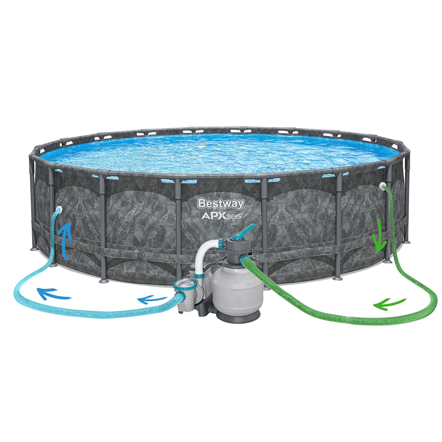 549 x 132 cm 11w1 Bestway 561KC stogo baseinas