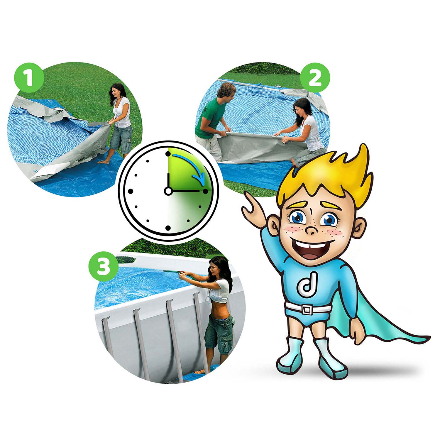 549 x 132 cm 11w1 Bestway 561KC stogo baseinas