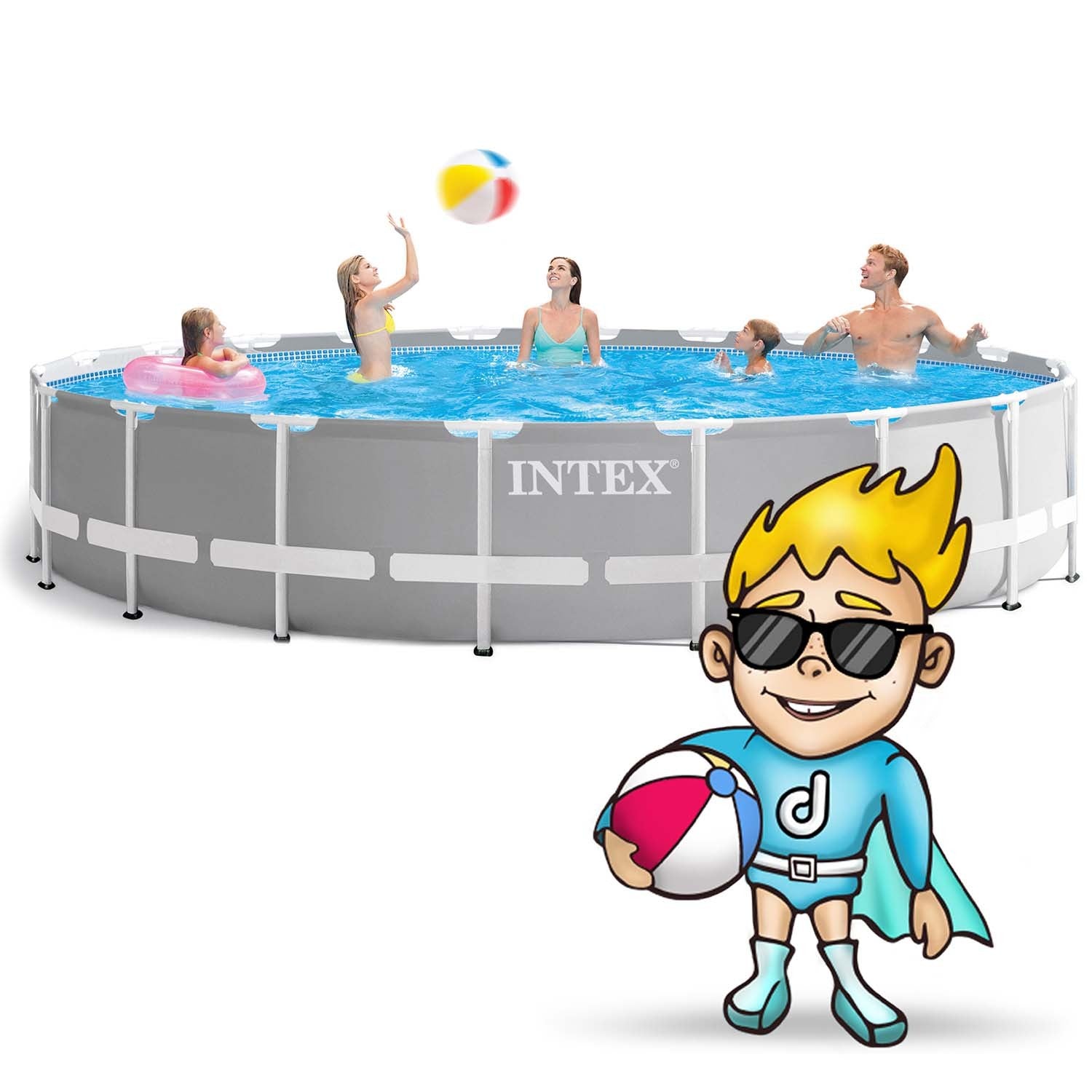 610 x 132 cm 21v1 INTEX 26756 karkasinis baseinas + nemokamas ratas