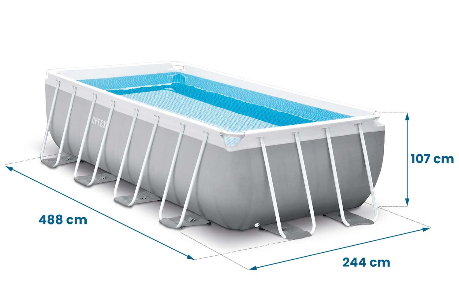 Prizmo rėmo sodinis baseinas