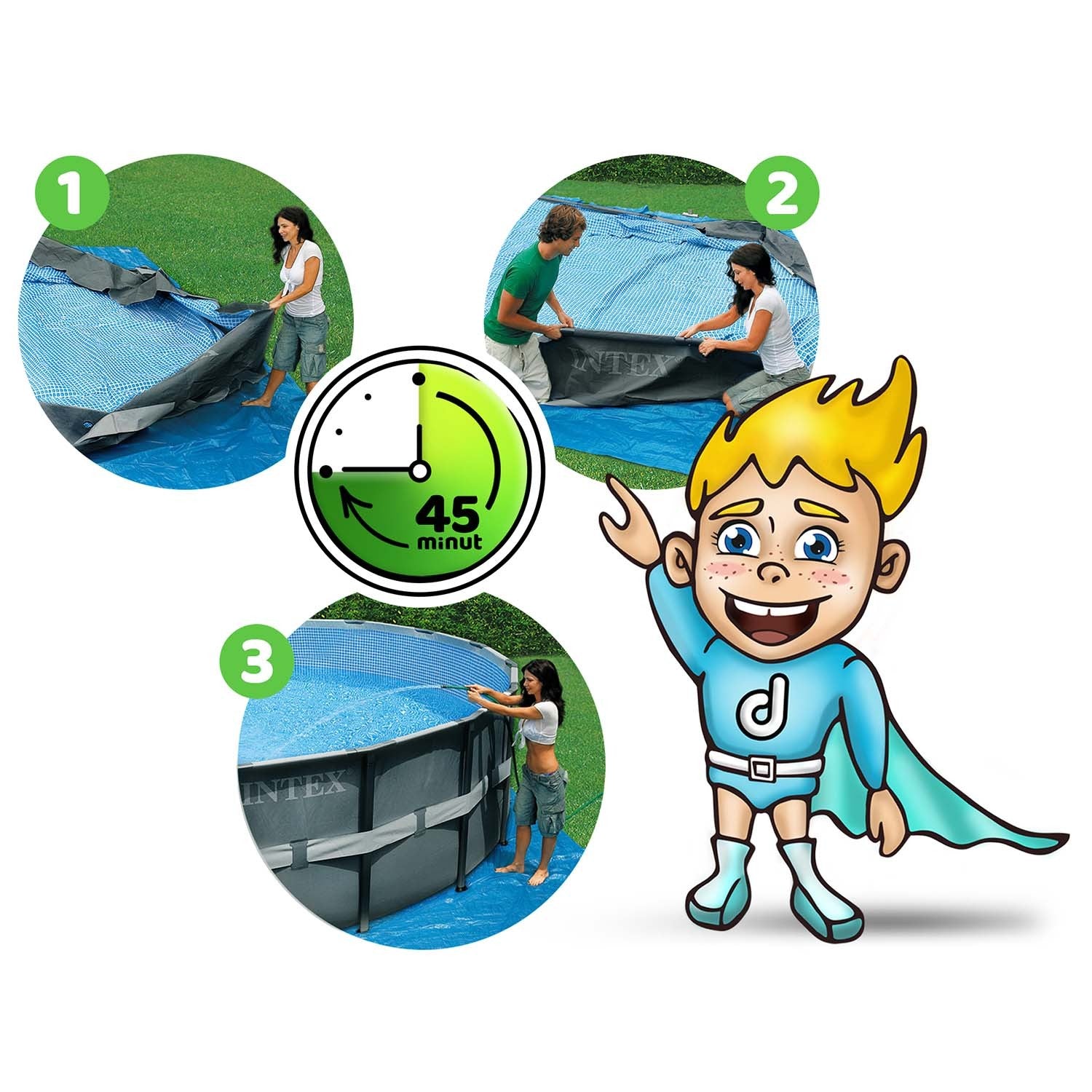 488 x 122 cm 17v1 INTEX 26326 karkasinis sodo baseinas