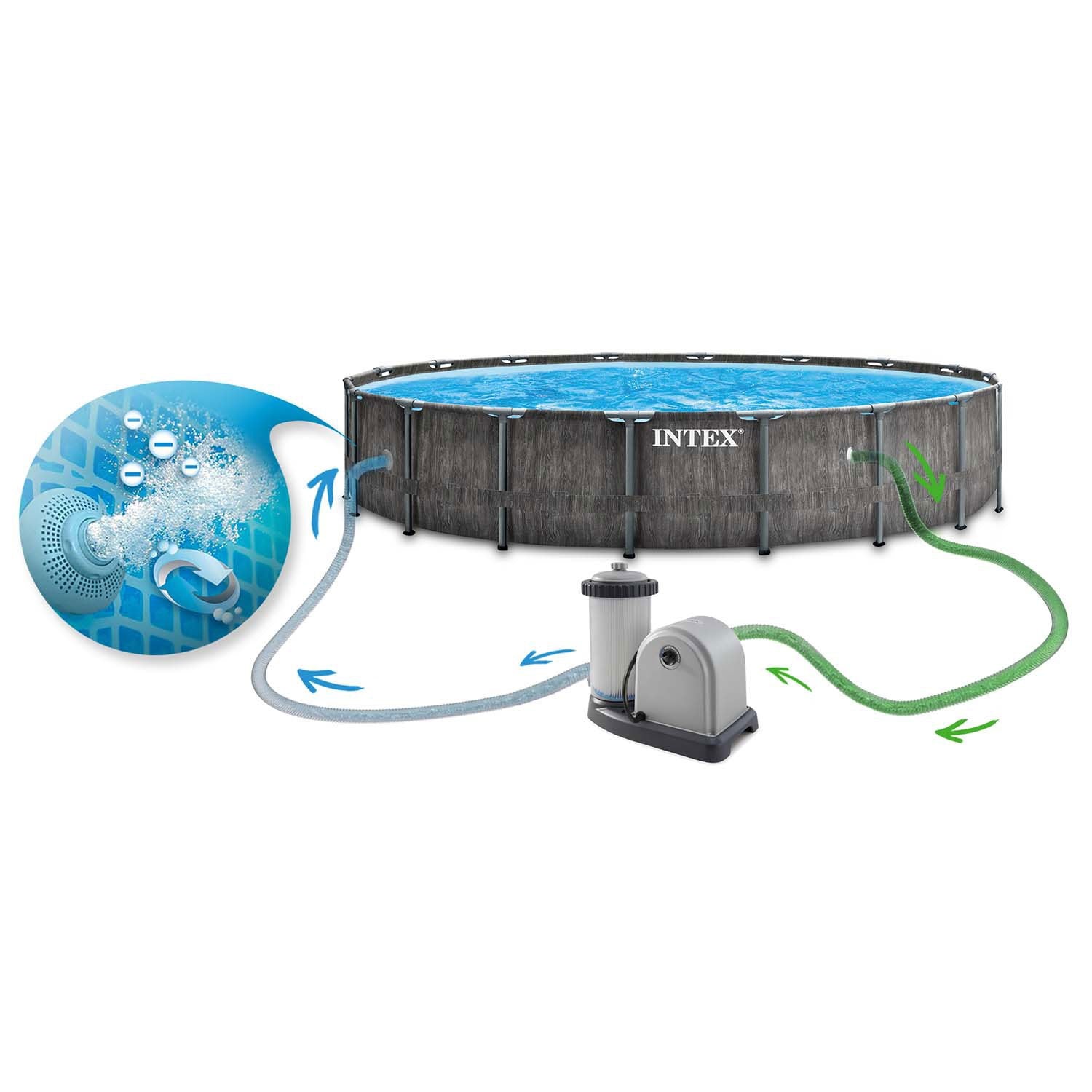 549 x 122 cm 18v1 INTEX 26744 karkasinis sodo baseinas