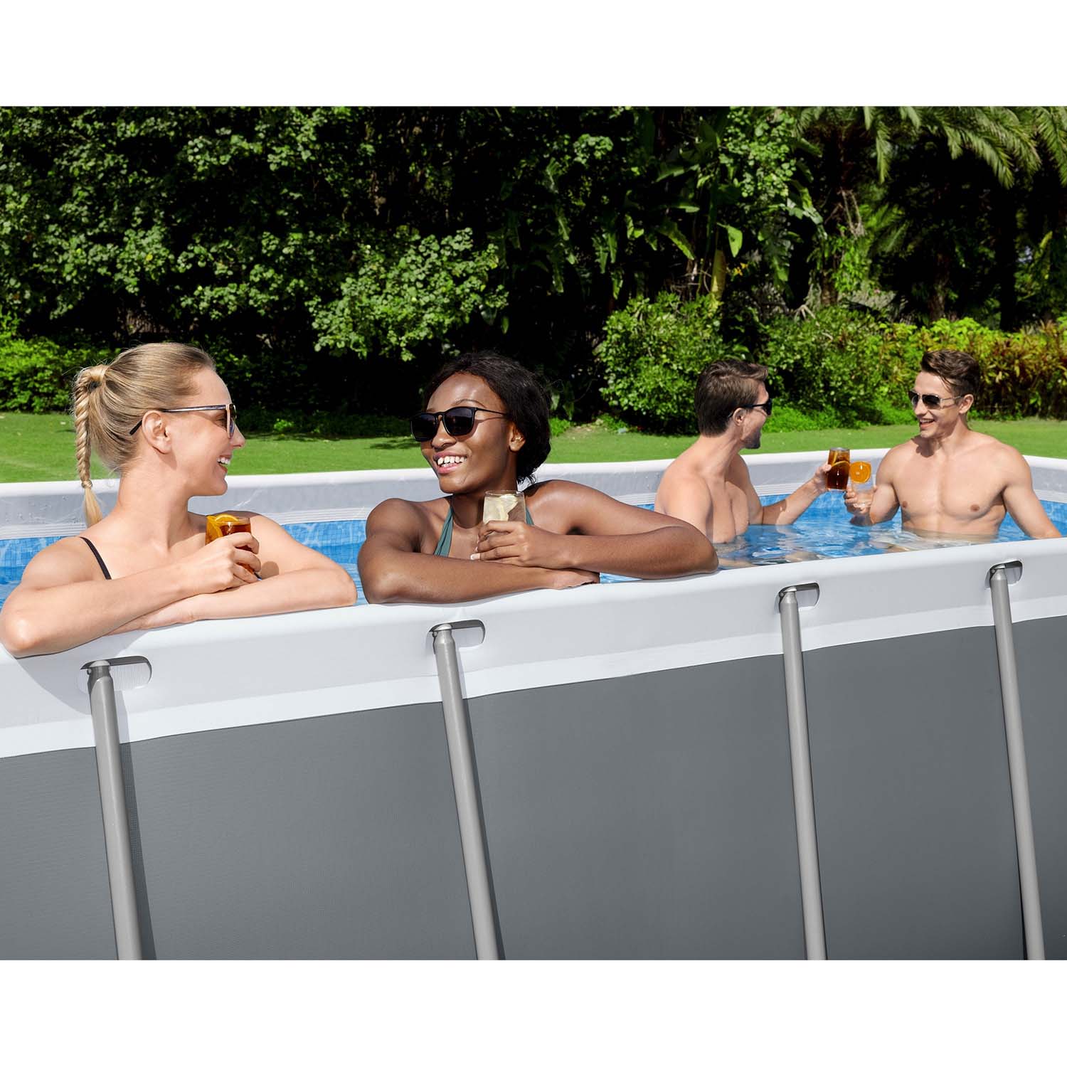 412 x 201 x 122 cm 10w1 BESTWAY 56457N sodinis stoginis baseinas