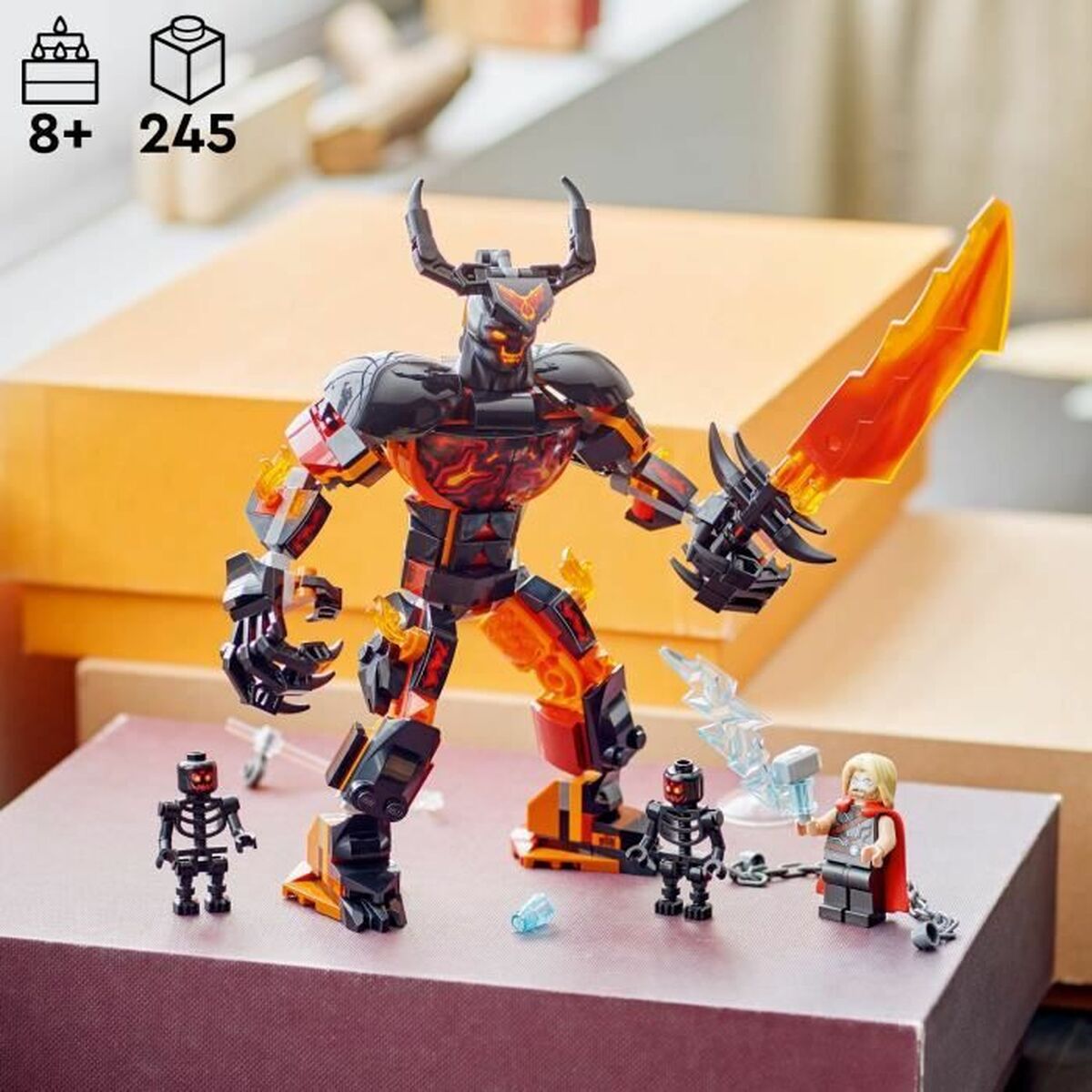 Statybos rinkinys Lego 76289 Thor vs. Surtur 245 Dalys