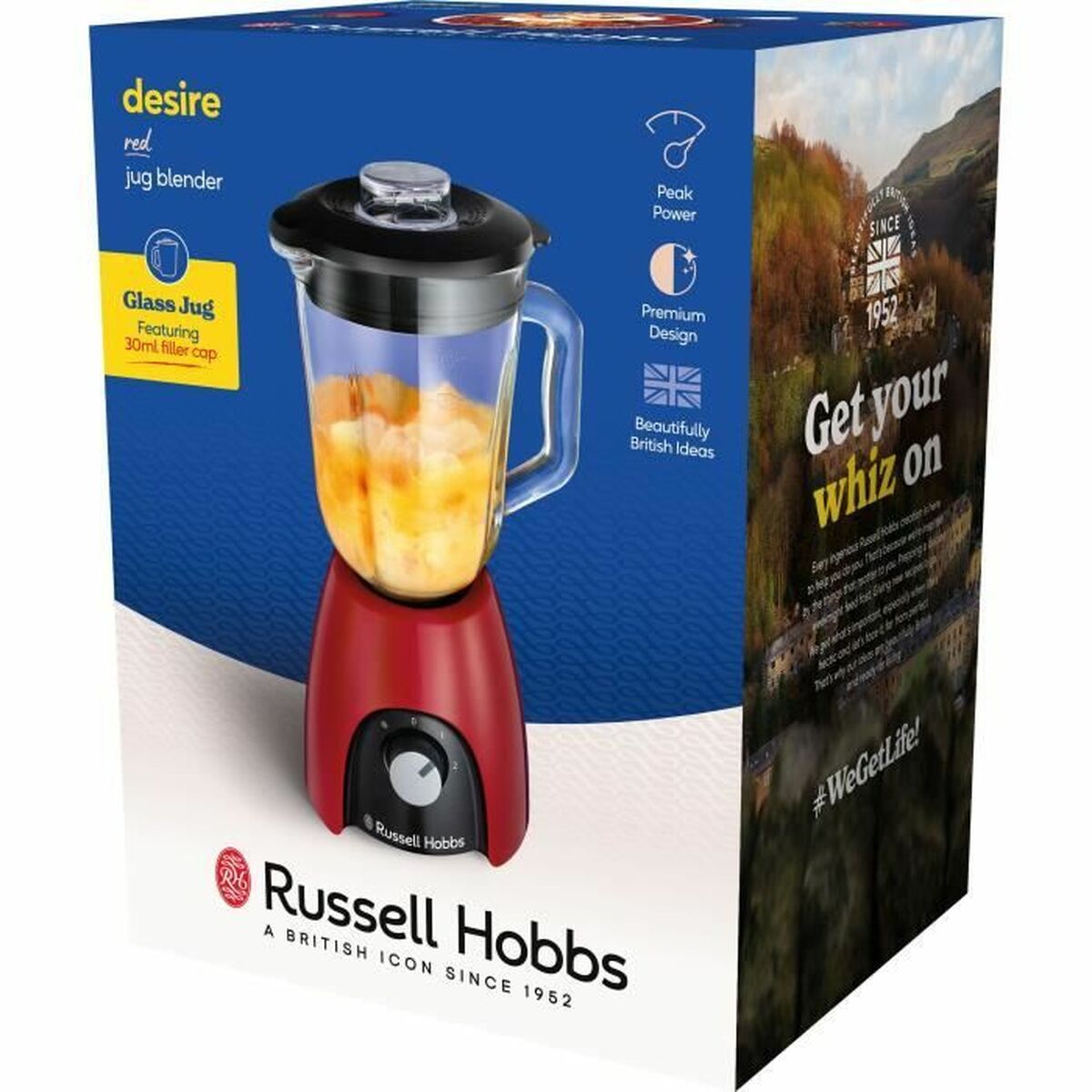 Trintuvas su indu Russell Hobbs Desire Red 650 W Raudona