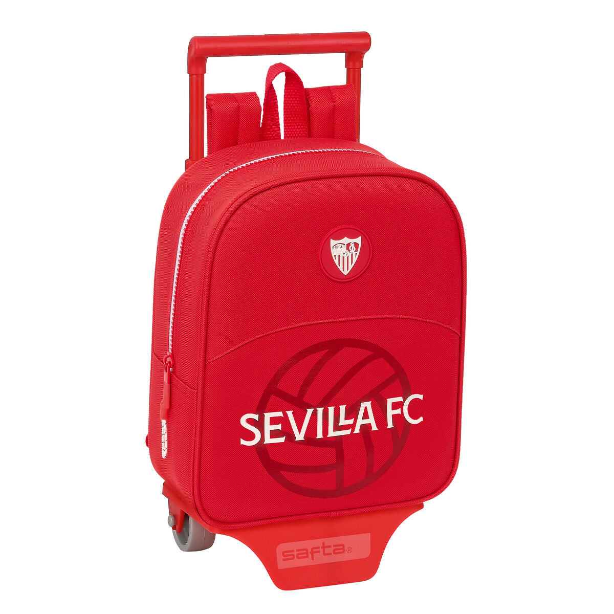 Mokyklinė kuprinė su ratukais Sevilla Fútbol Club Raudona 22 x 27 x 10 cm