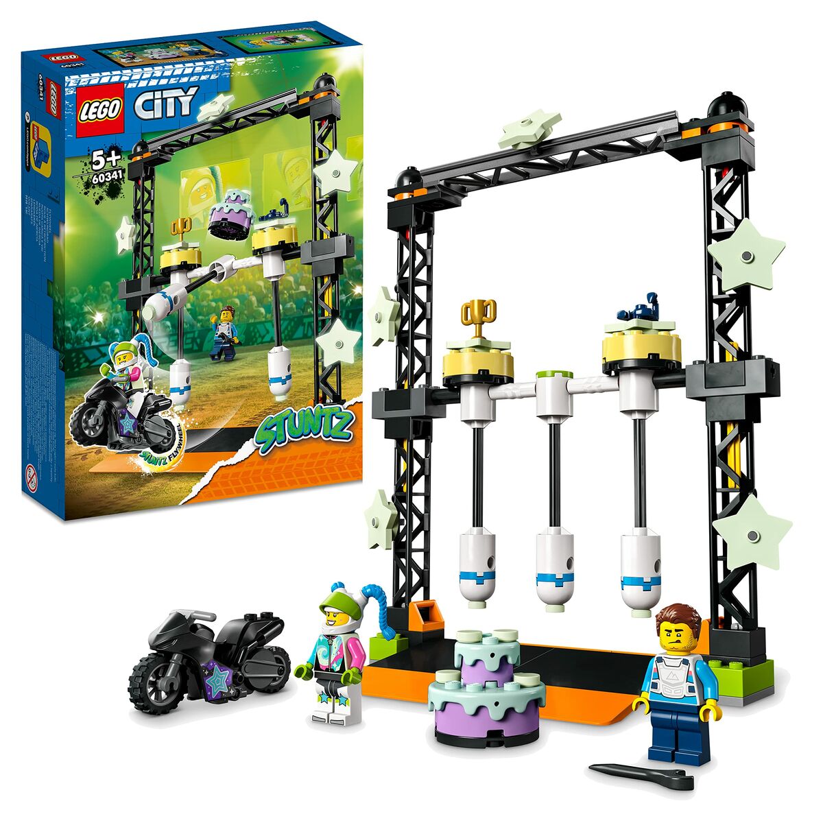 Statybos rinkinys Lego 60341 City Stuntz The Stunt Challenge 117 Dalys