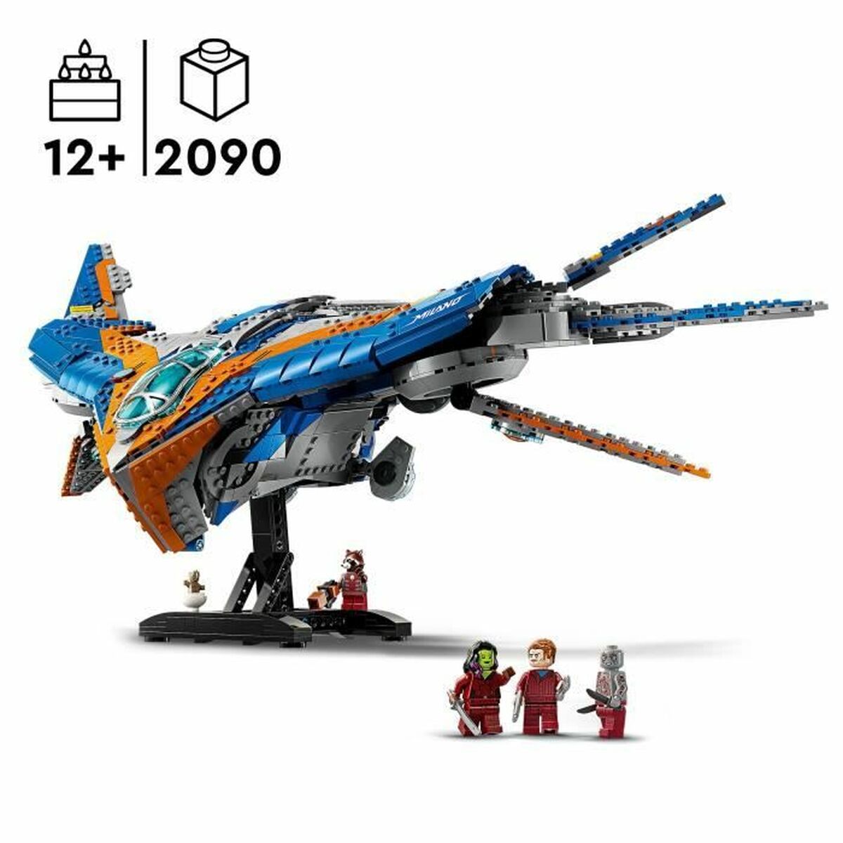 Statybos rinkinys Lego 76286 Guardians of the Galaxy: Milano Starship Spalvotas 2090 Dalys