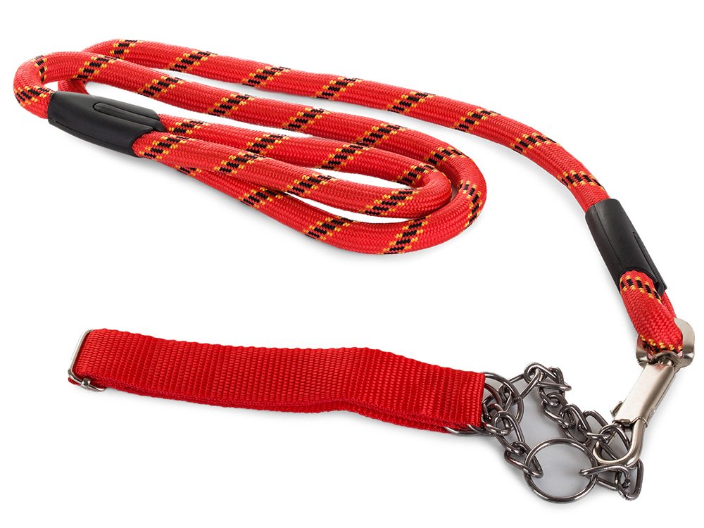 Šuns lanyard 120cm/1.3cm stipri apykaklė