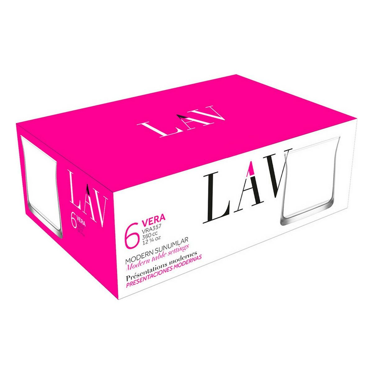 Stiklinių rinkinys LAV Vera 360 ml 6 Dalys (8 vnt.)