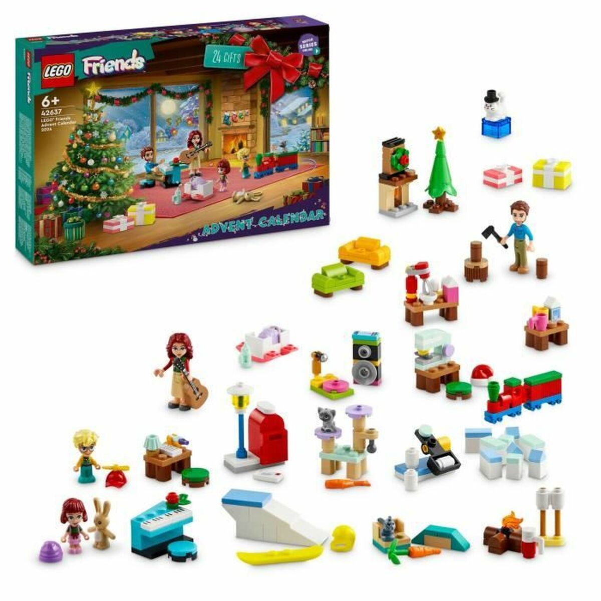 Statybos rinkinys Lego 42637 Advent Calendar 2024 Gifts Before Christmas Spalvotas