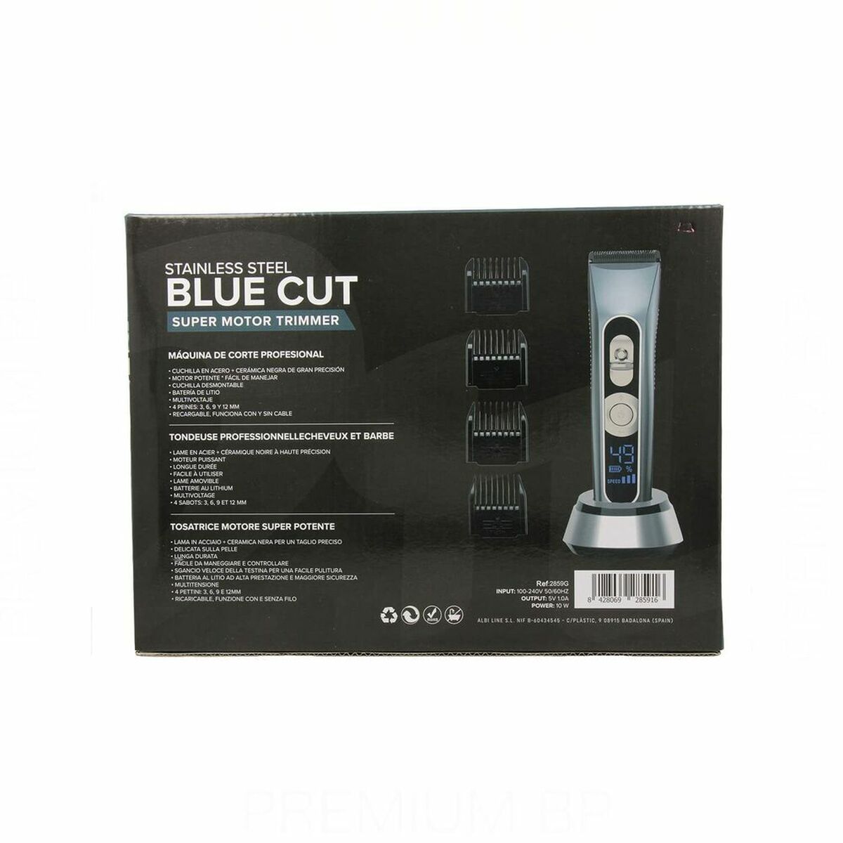 Plaukų žirklės / skustuvas Albi Pro Blue Cut 10W