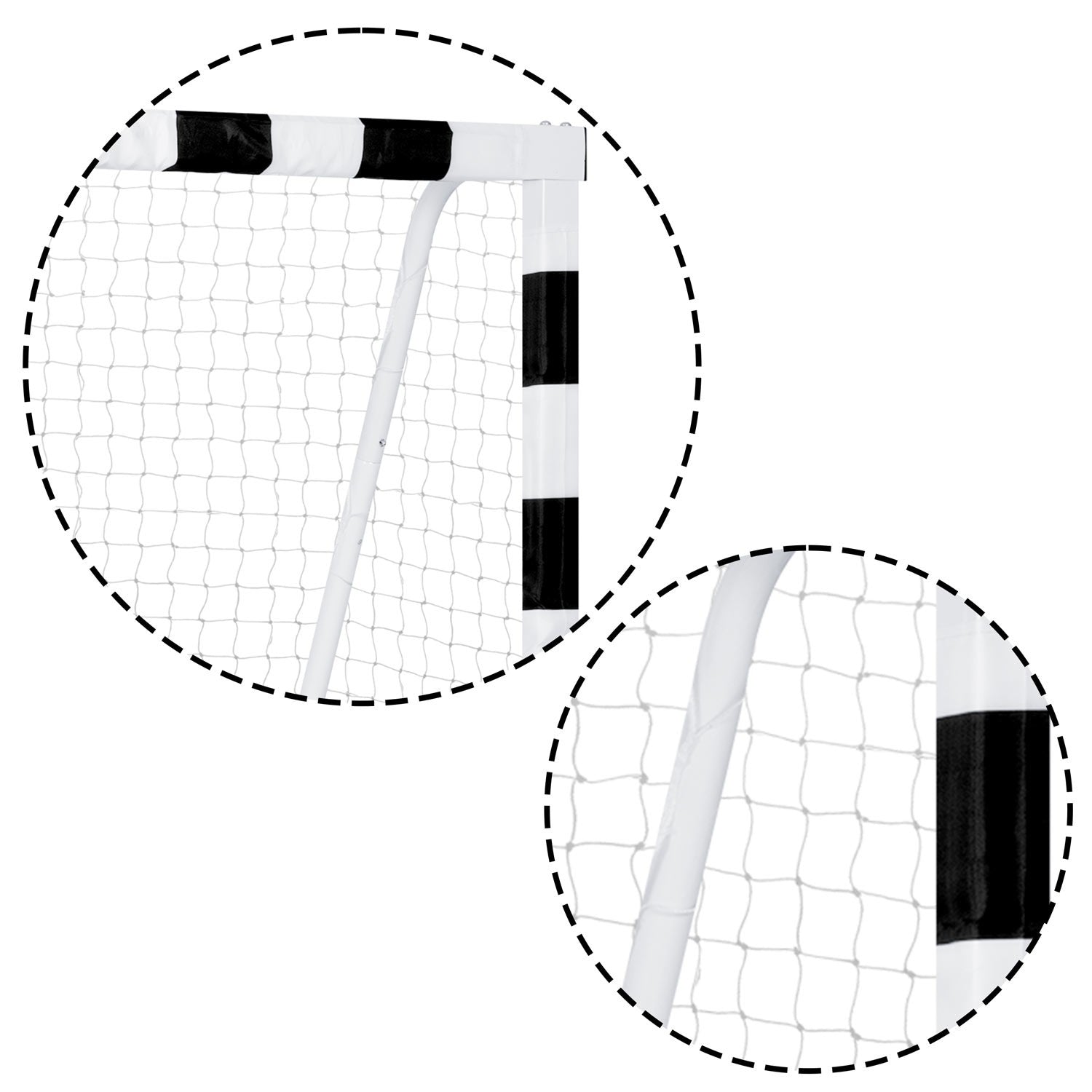 Futbolo vartai 300 x 160 x 90 cm NS-460 juoda ir balta