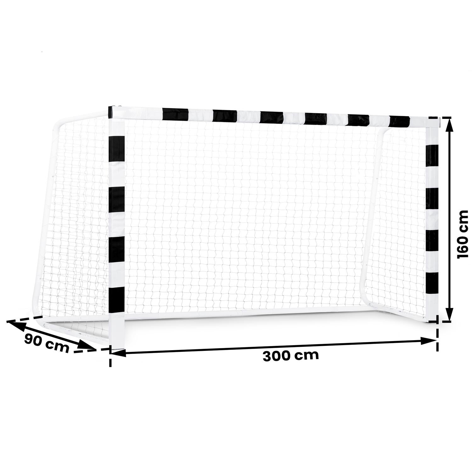 Futbolo vartai 300 x 160 x 90 cm NS-460 juoda ir balta