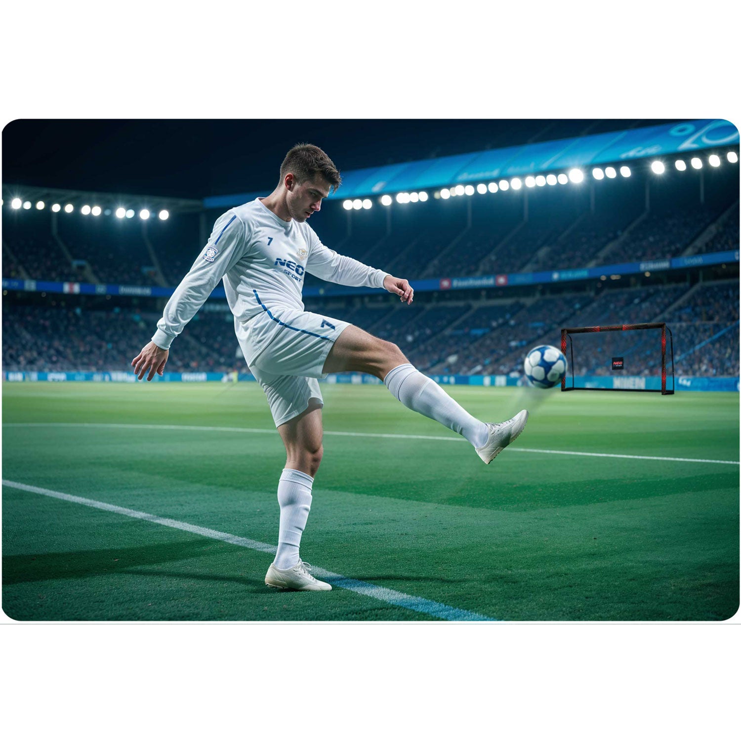 Futbolo vartai 300 x 200 x 120 cm NS-473 juoda-raudona